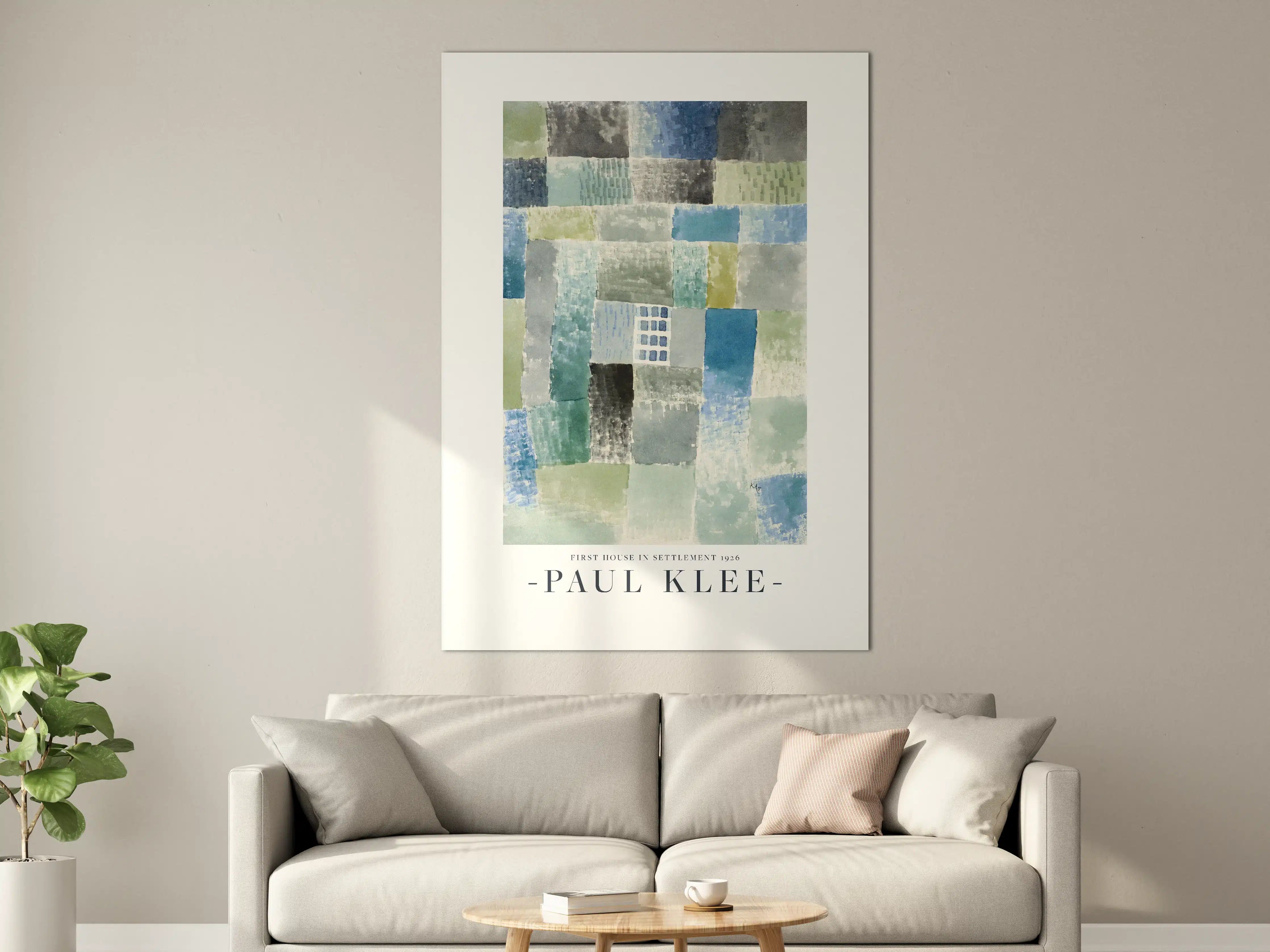 Große Wandbilder - Abstraktes Aquarell in Blau- und Grüntönen