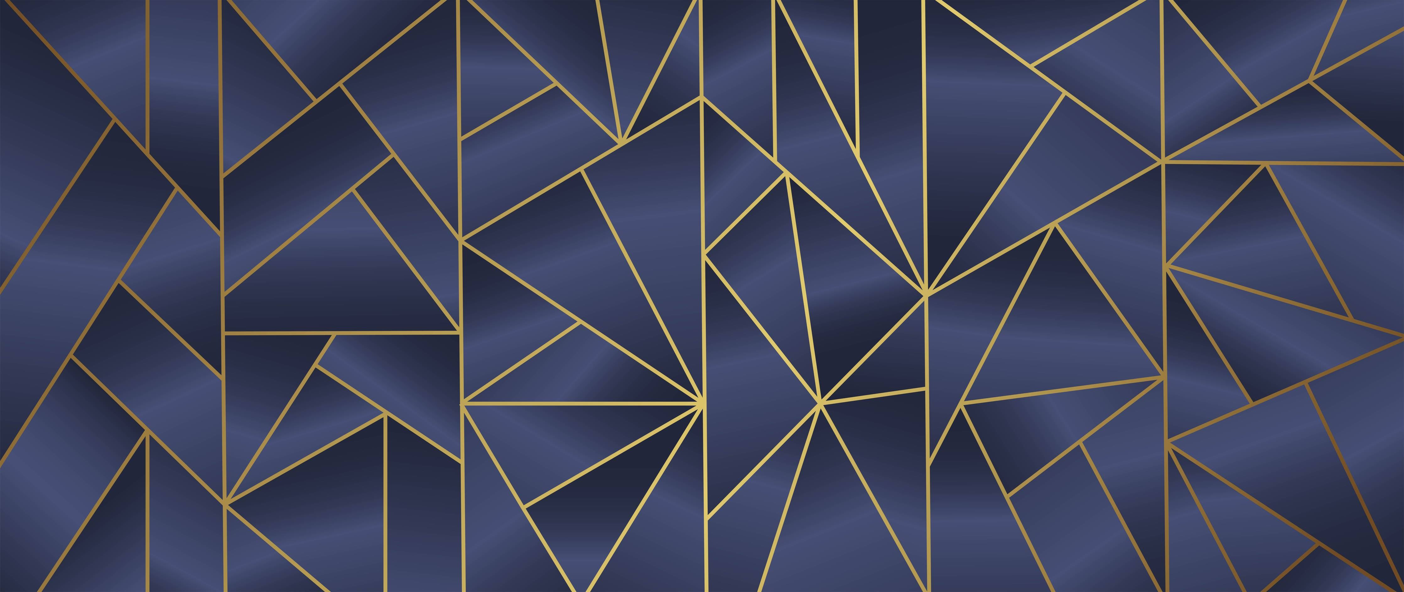 Große Wandbilder-Abstraktes Blau-Gold Muster