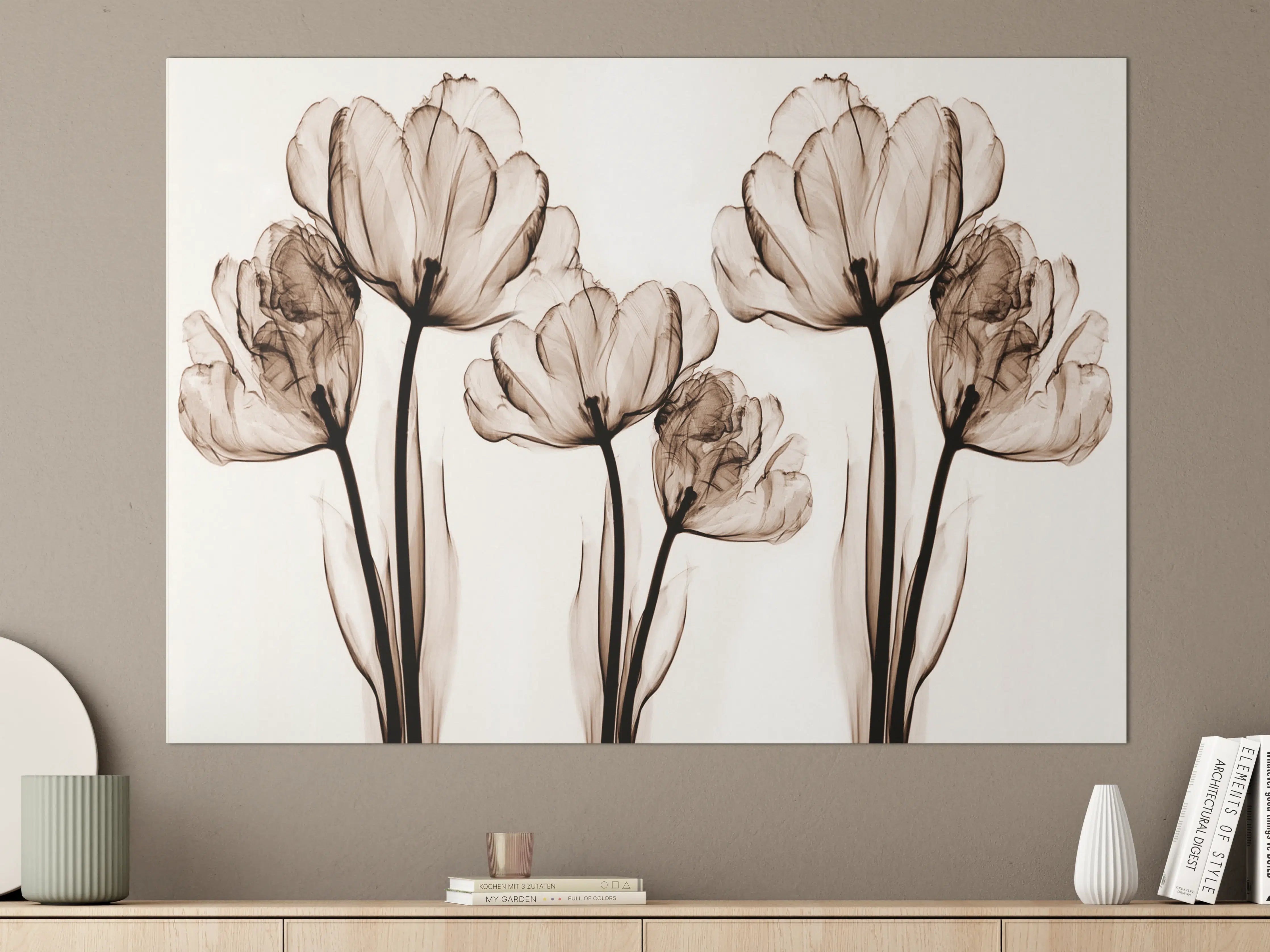 Große Wandbilder - Abstraktes Blumendesign
