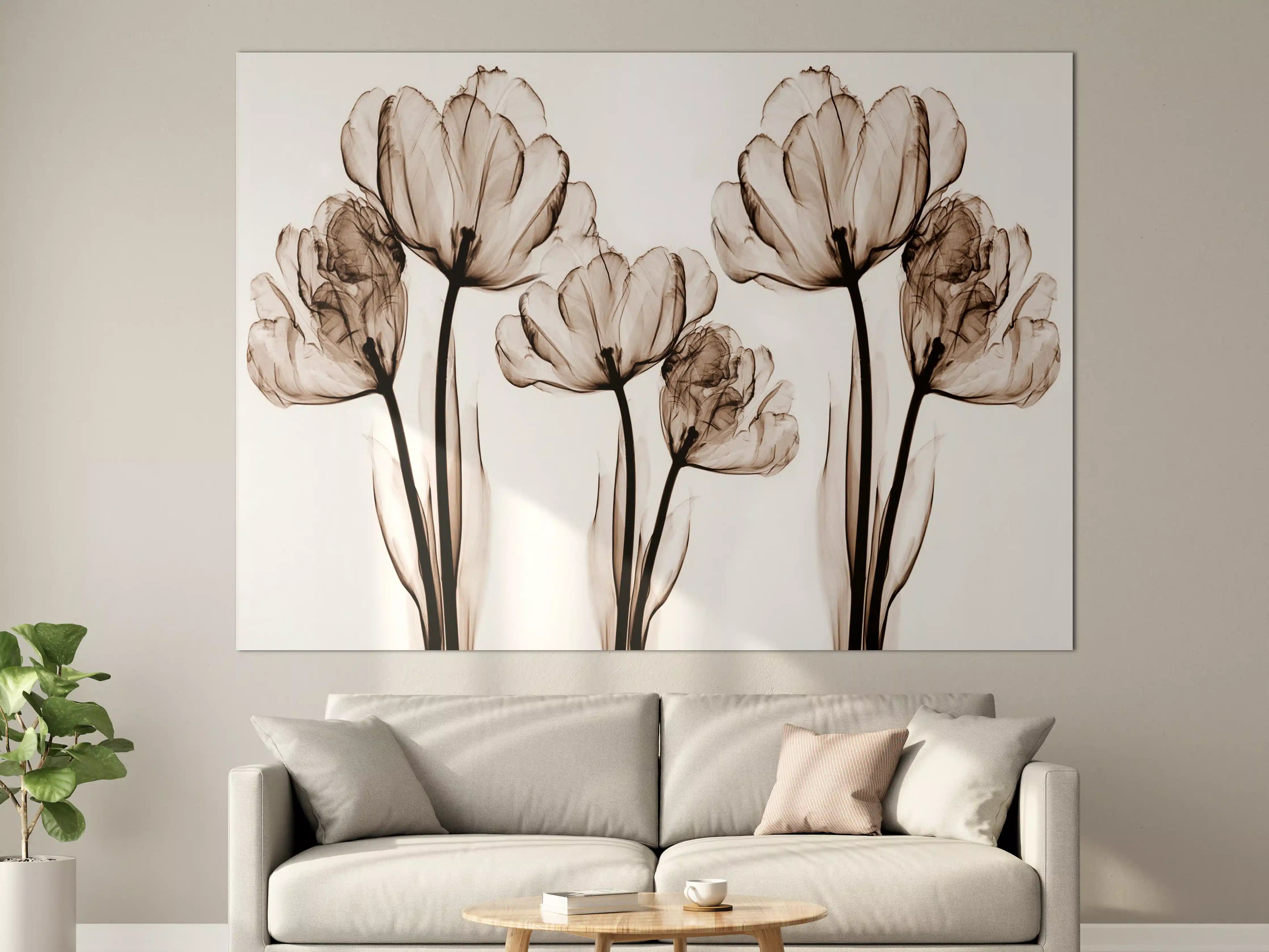 Große Wandbilder - Abstraktes Blumendesign