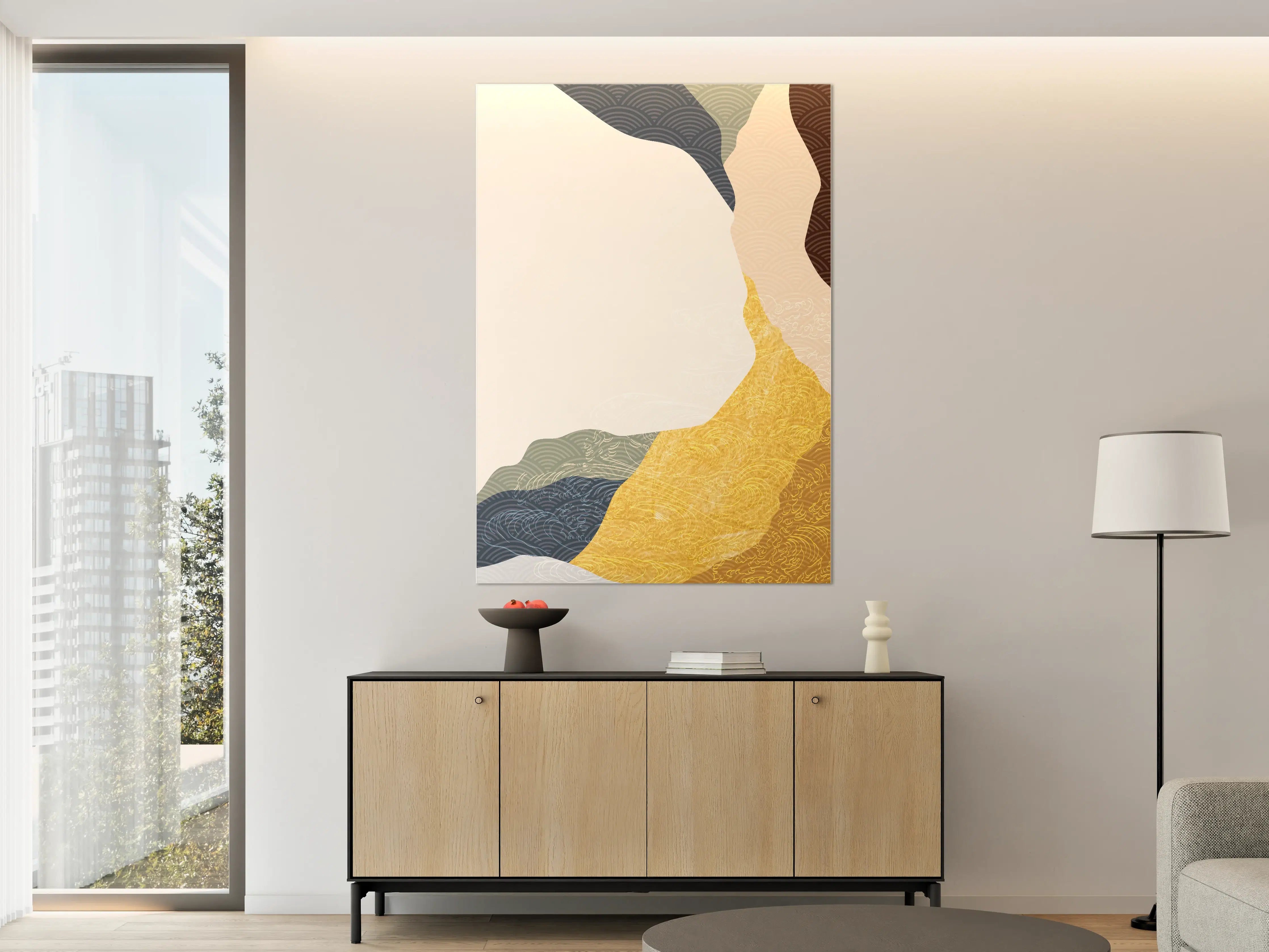 Große Wandbilder - Abstraktes Farbenspiel in sanften Tönen