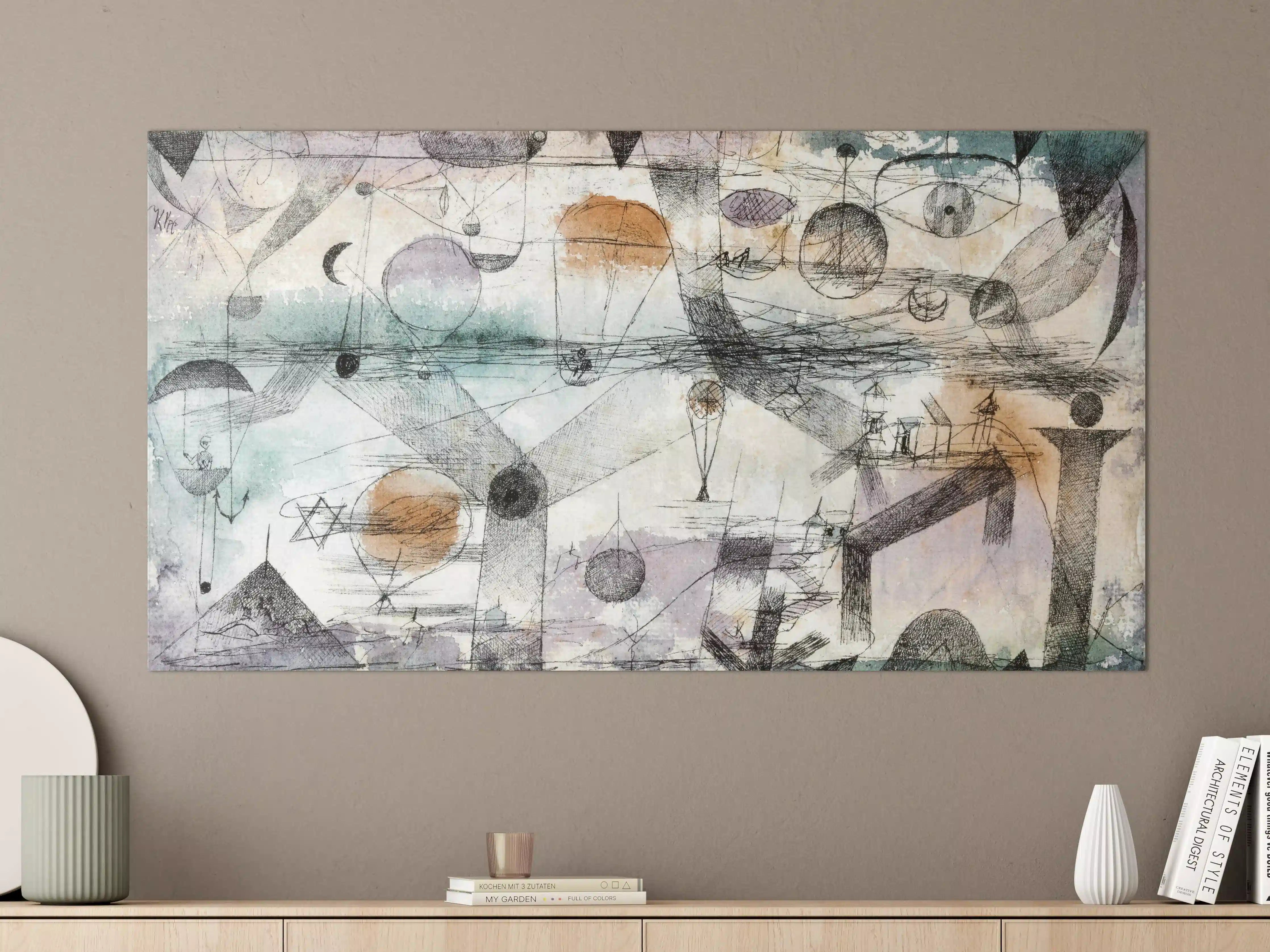 Große Wandbilder - Abstraktes Gemälde mit geometrischen Formen