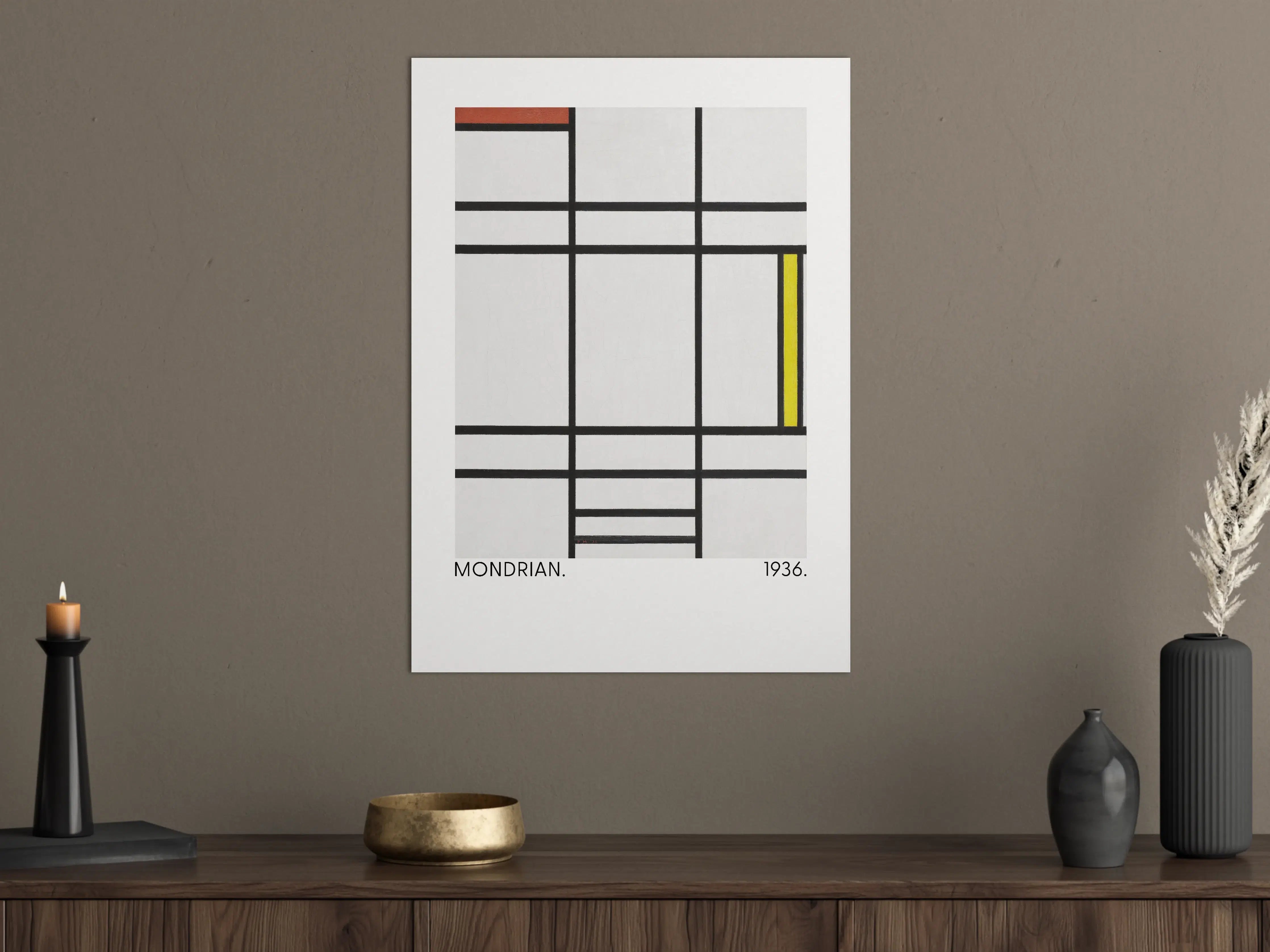 Große Wandbilder - Abstraktes Geometrie-Motiv mit Primärfarben