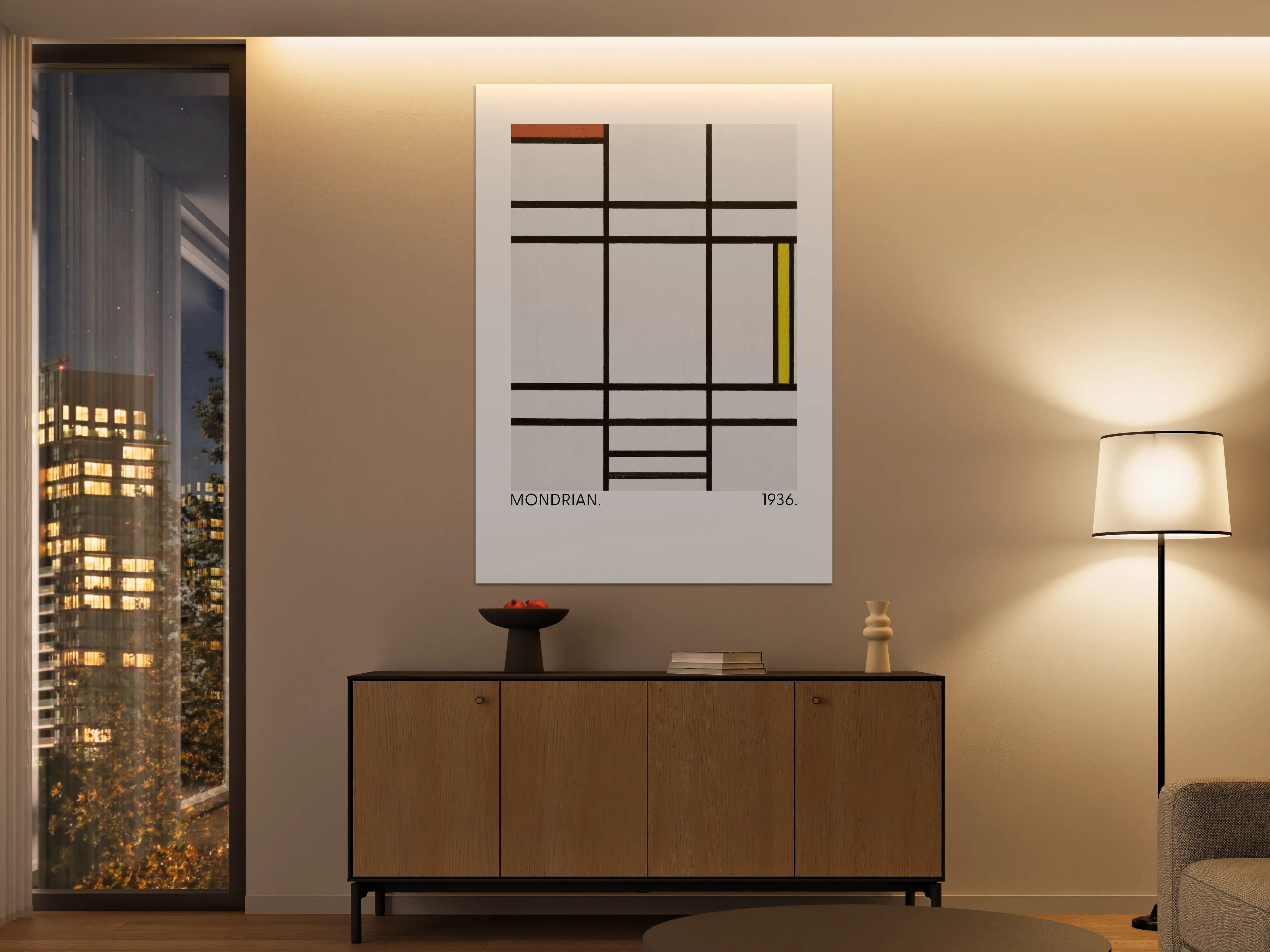 Große Wandbilder - Abstraktes Geometrie-Motiv mit Primärfarben