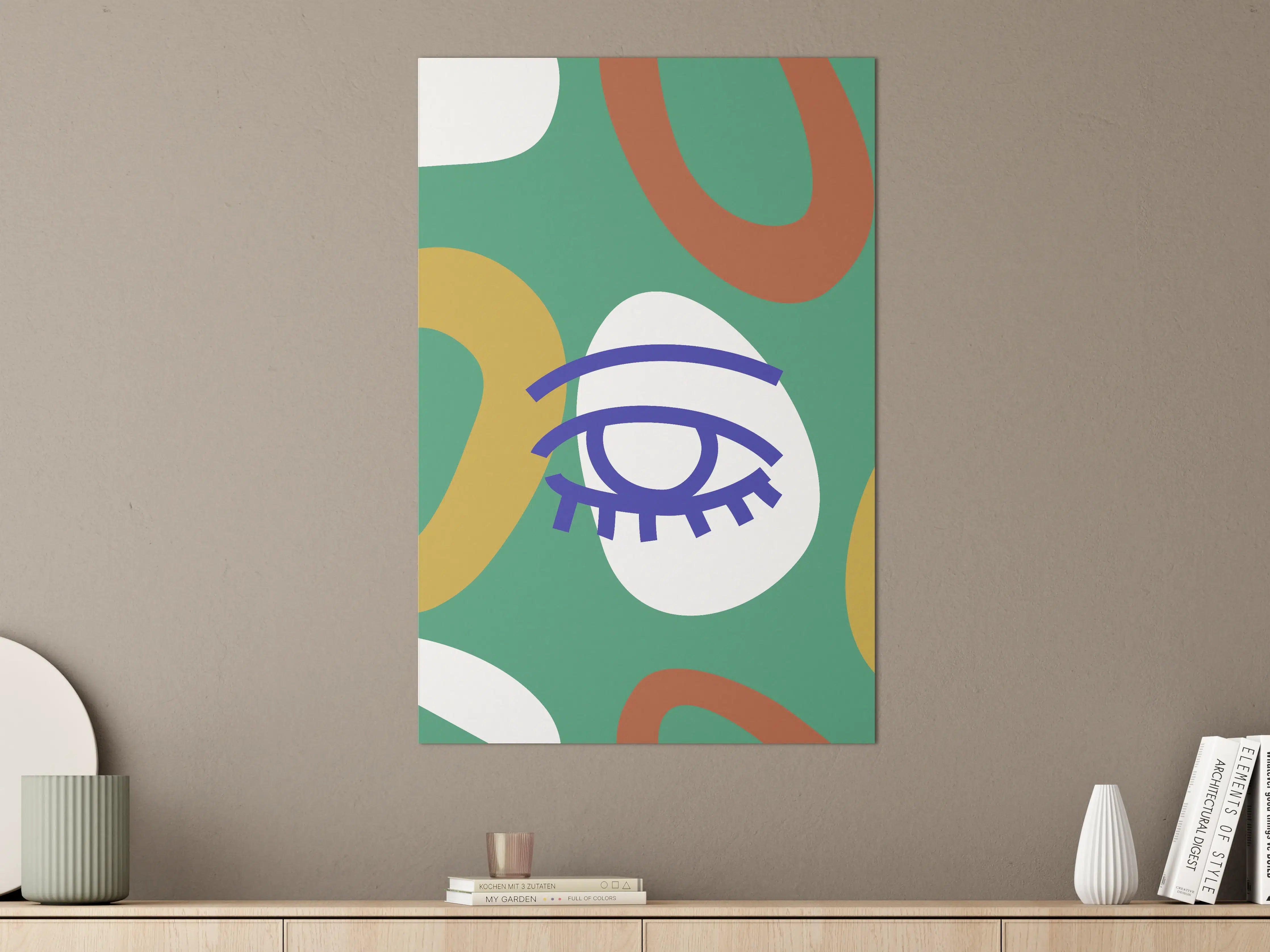 Große Wandbilder - Abstraktes Kunstdesign mit bunter Formen