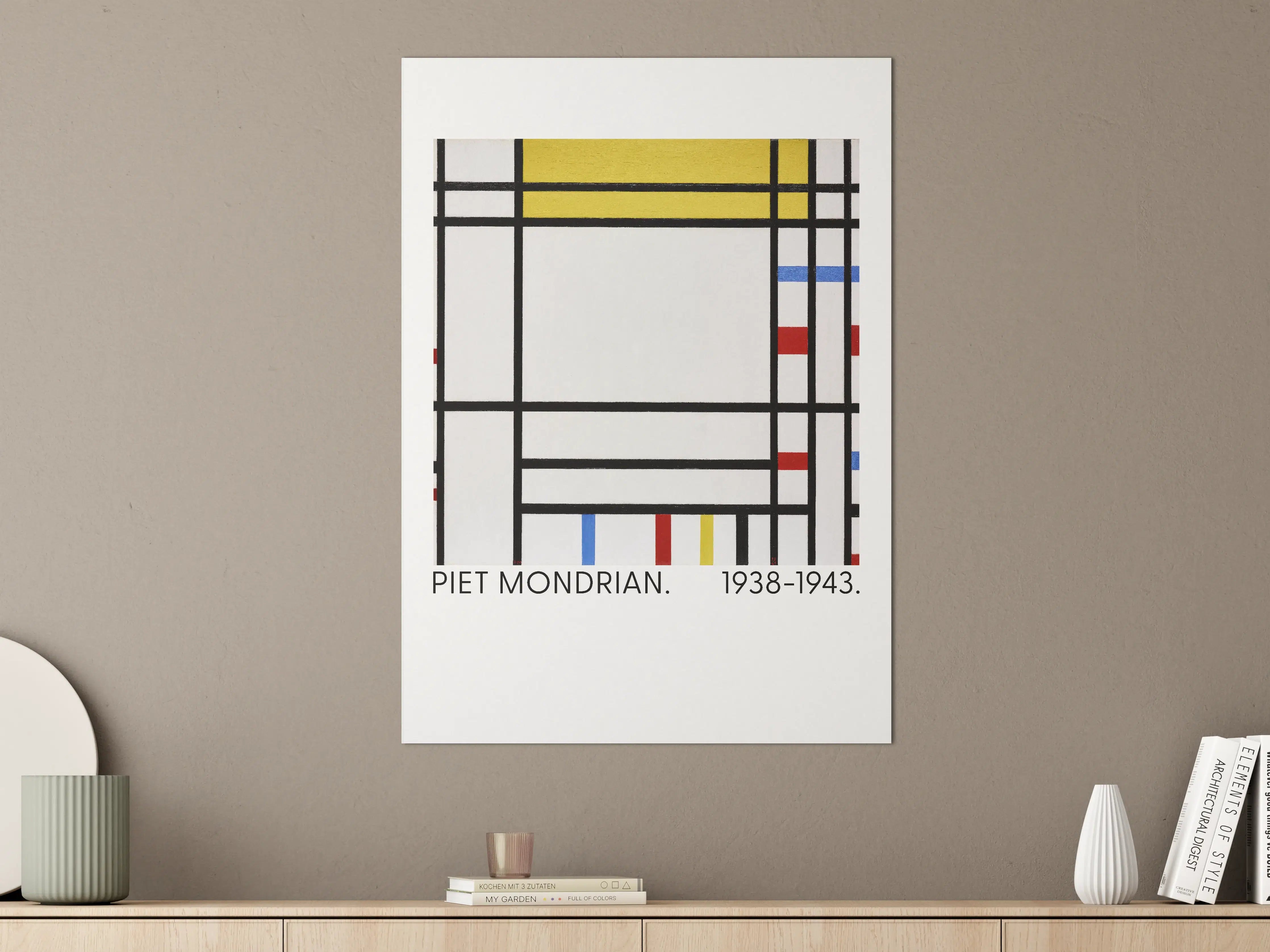 Große Wandbilder - Abstraktes Kunstwerk in Mondrian-Stil