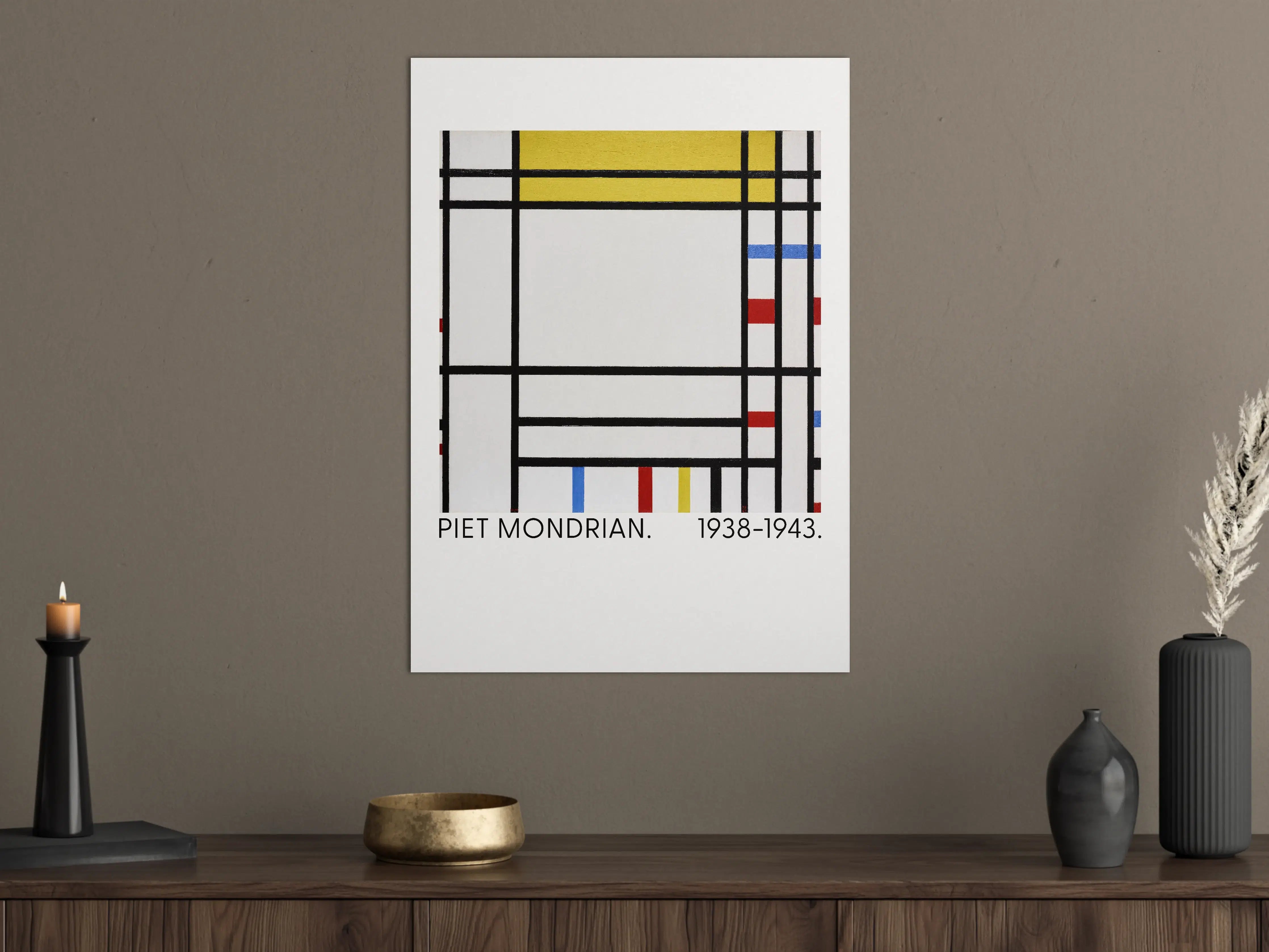 Große Wandbilder - Abstraktes Kunstwerk in Mondrian-Stil