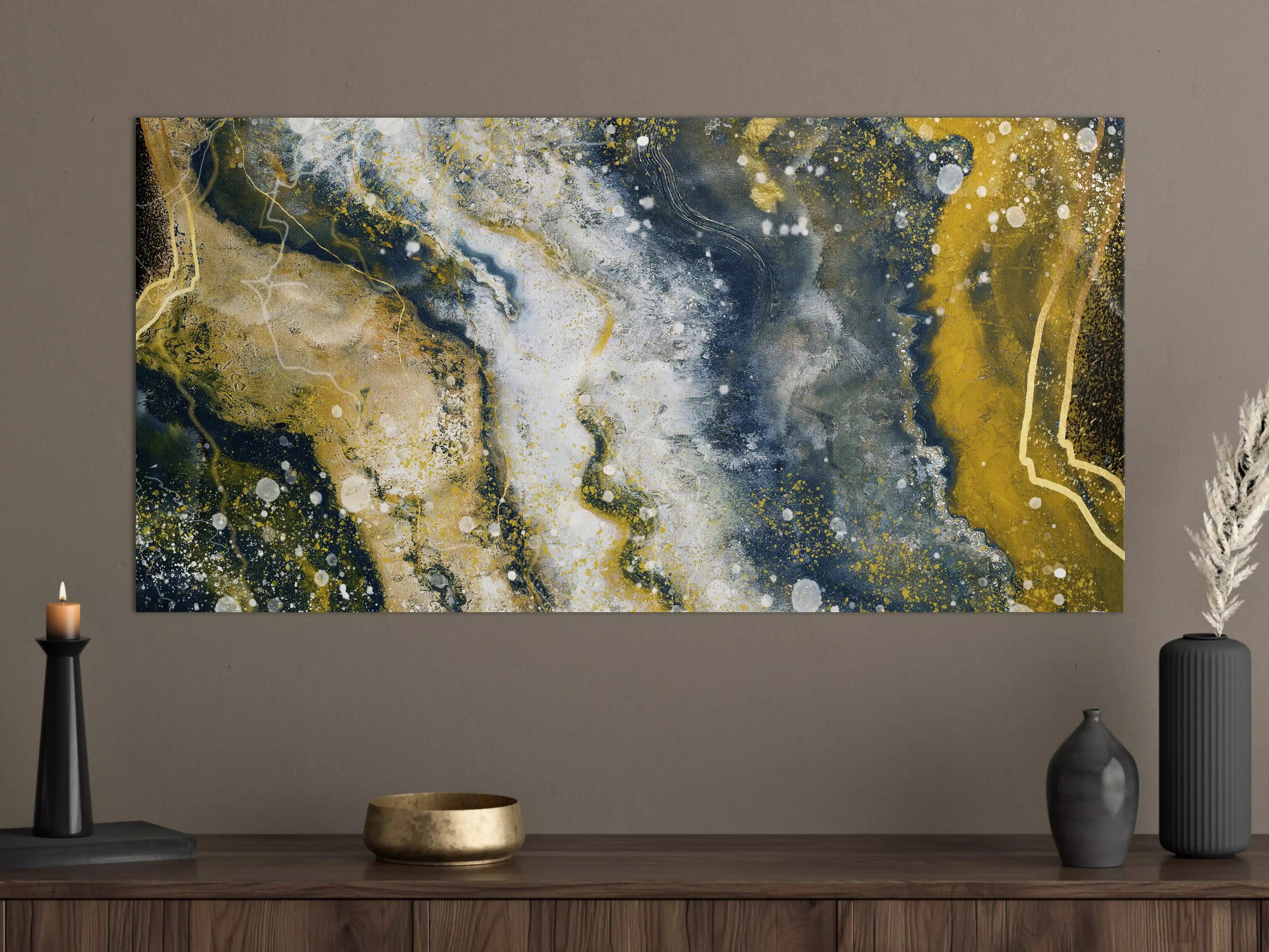 Große Wandbilder - Abstraktes Kunstwert - Flüssigkunst