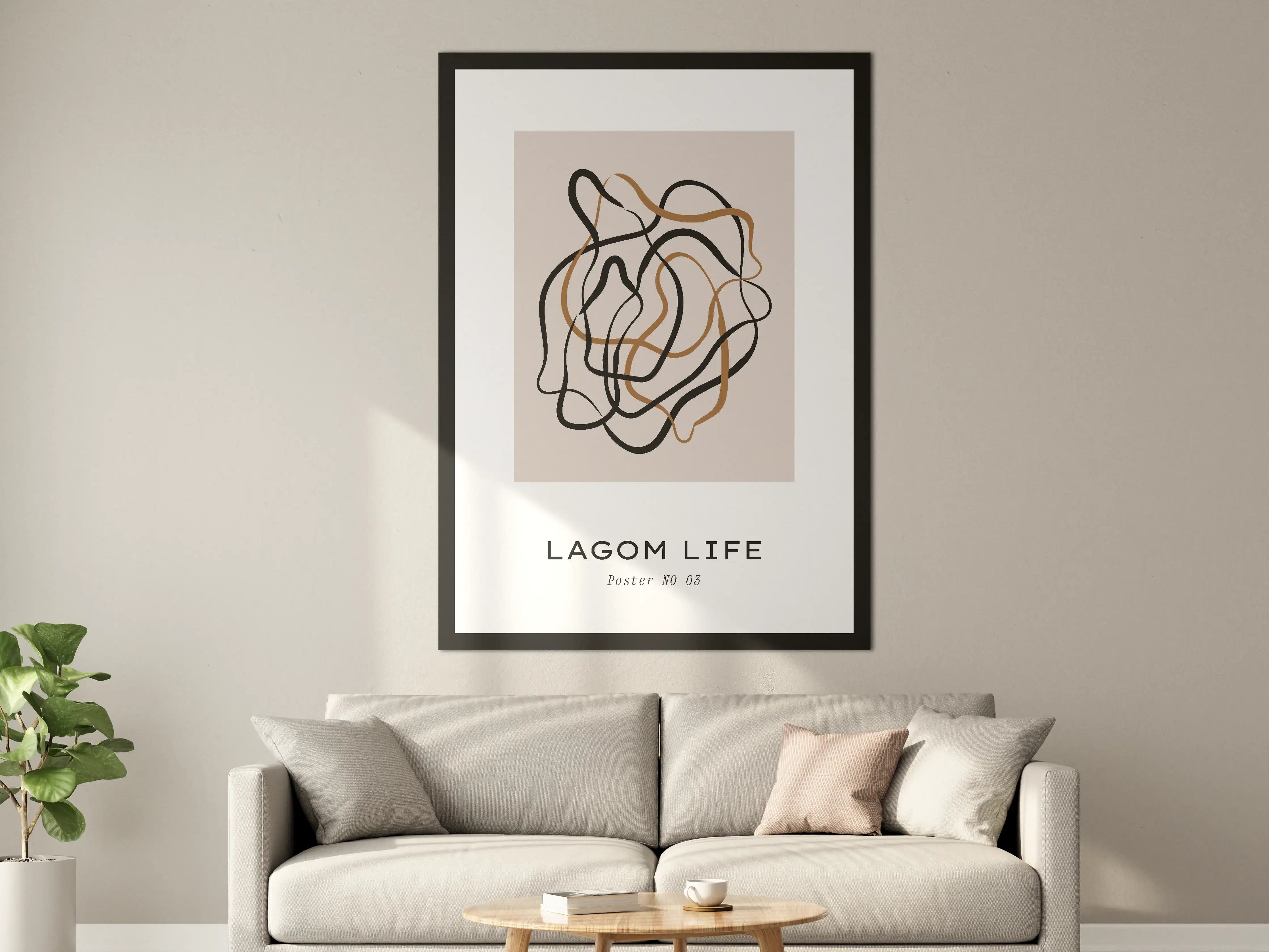 Große Wandbilder - Abstraktes Linienkunst Poster