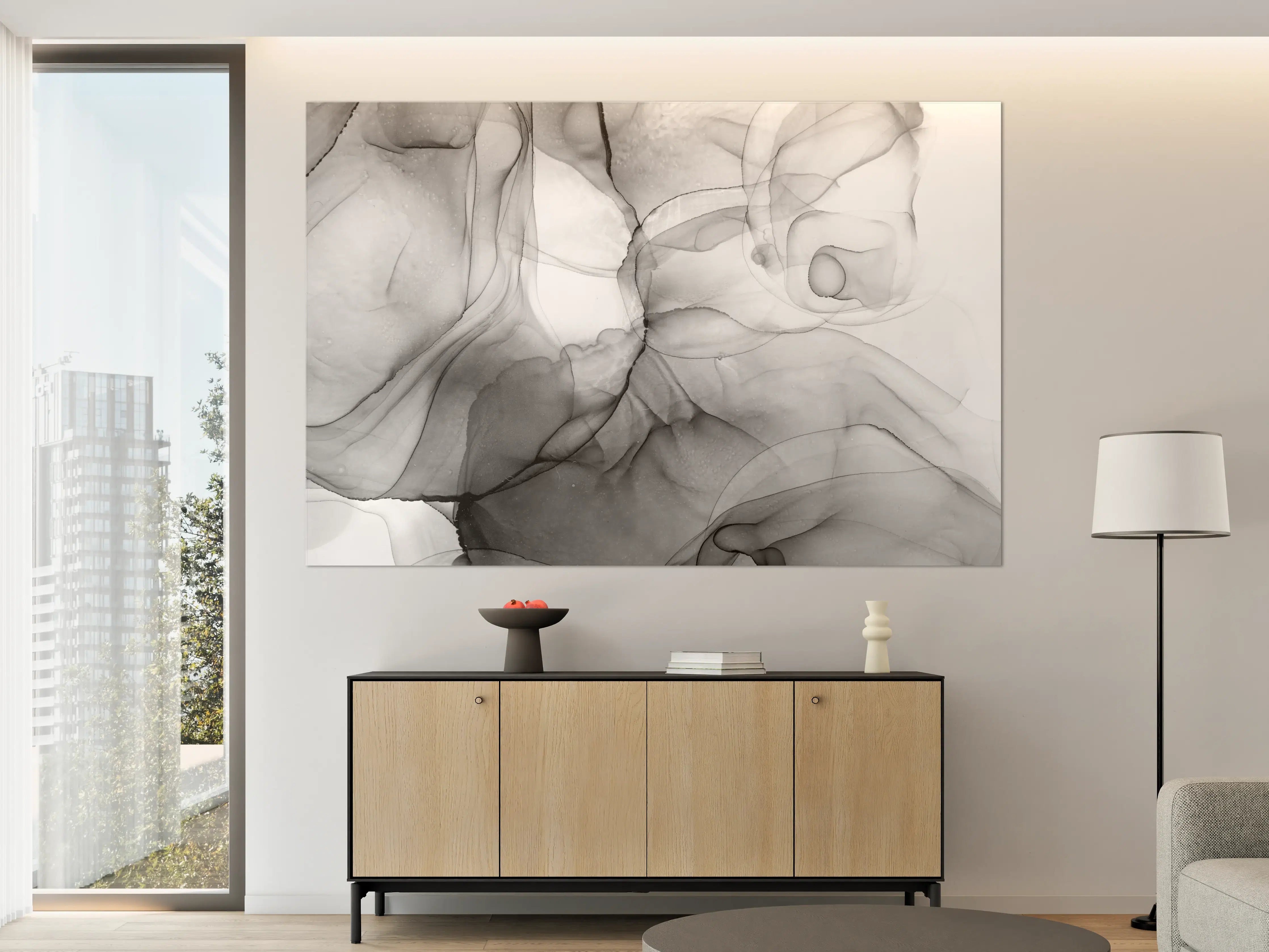 Große Wandbilder - Abstraktes Marmor Tinten Design