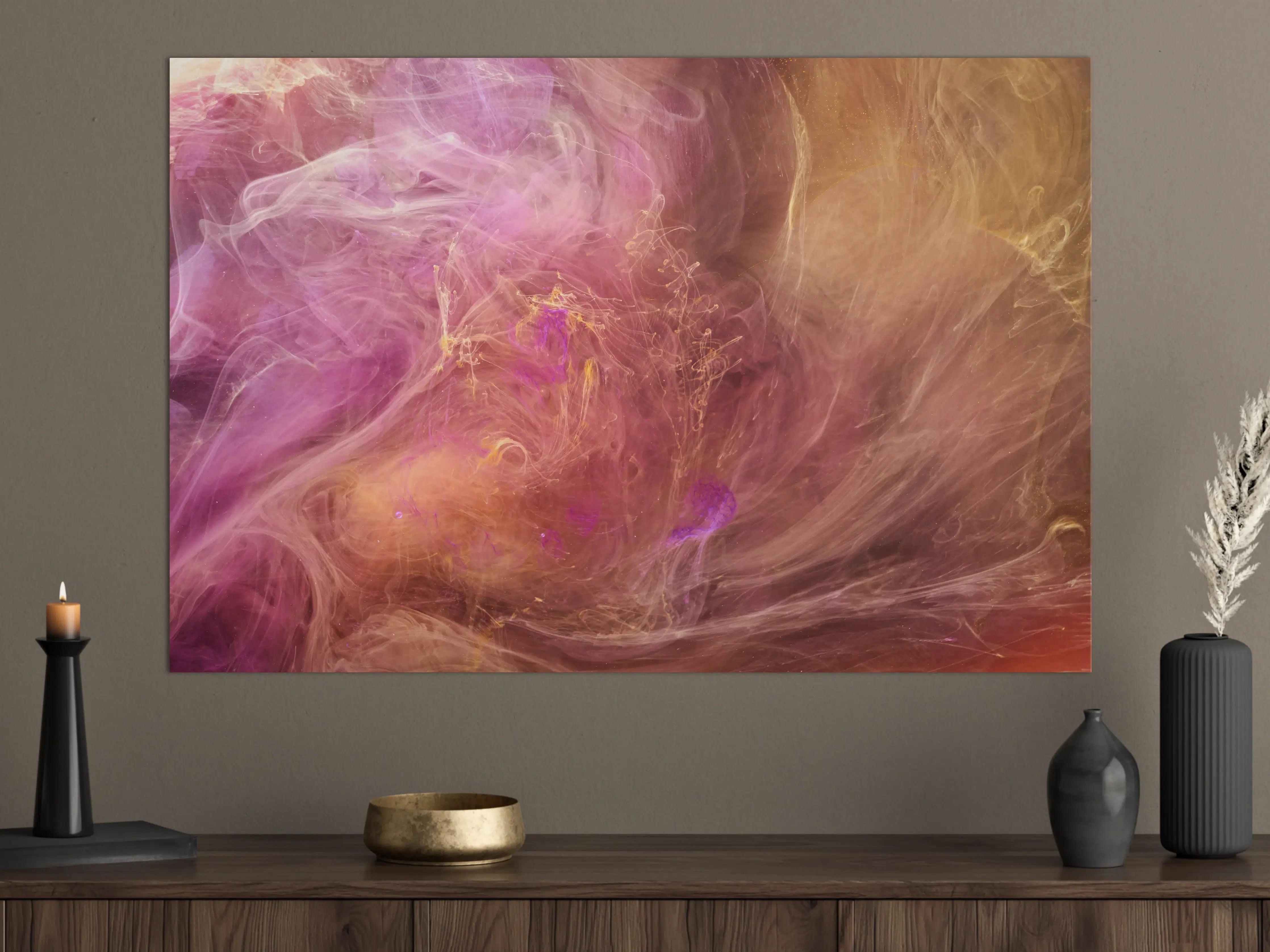 Große Wandbilder - Abstraktes Muster -Flüssigkunst