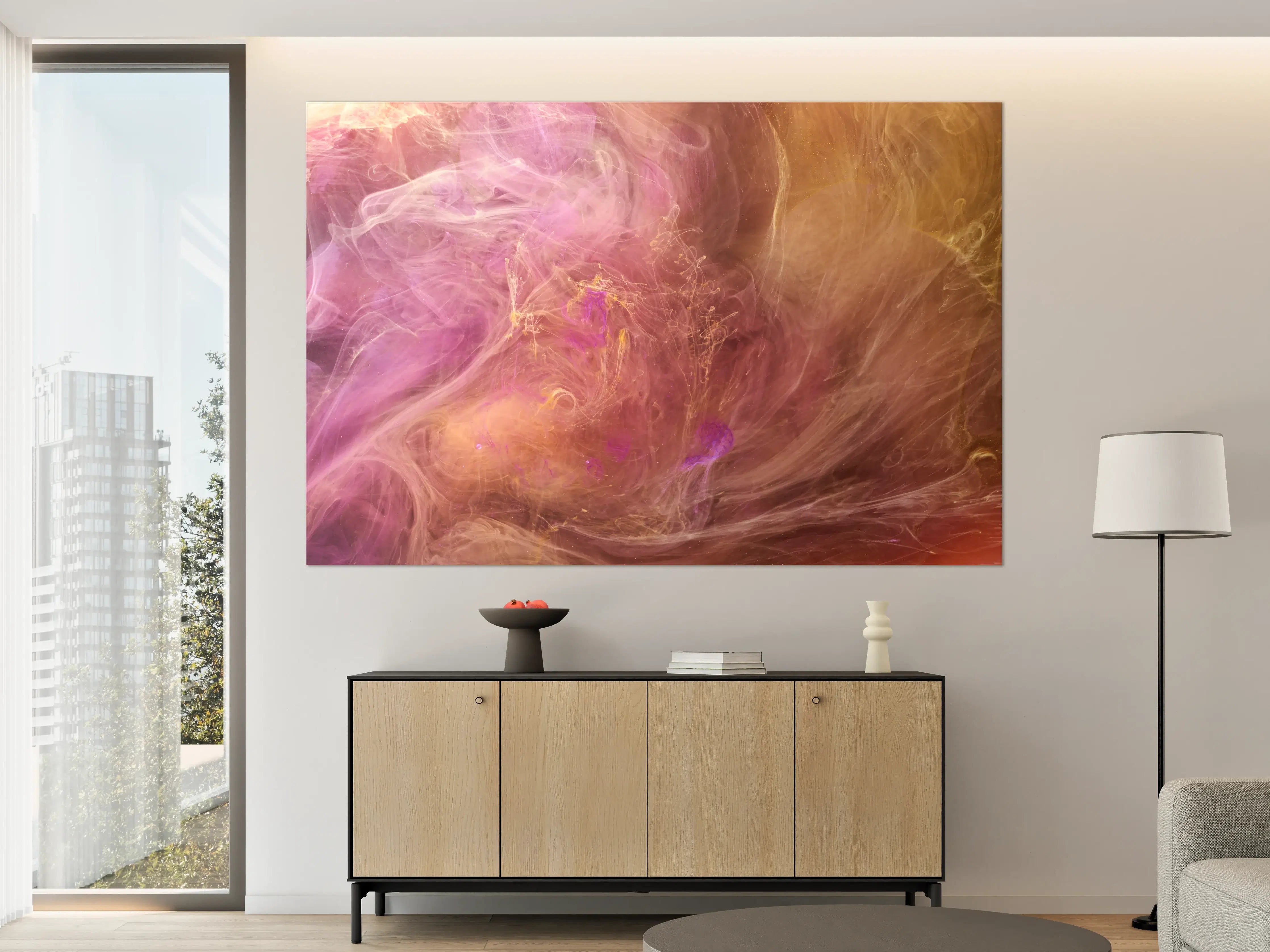 Große Wandbilder - Abstraktes Muster -Flüssigkunst