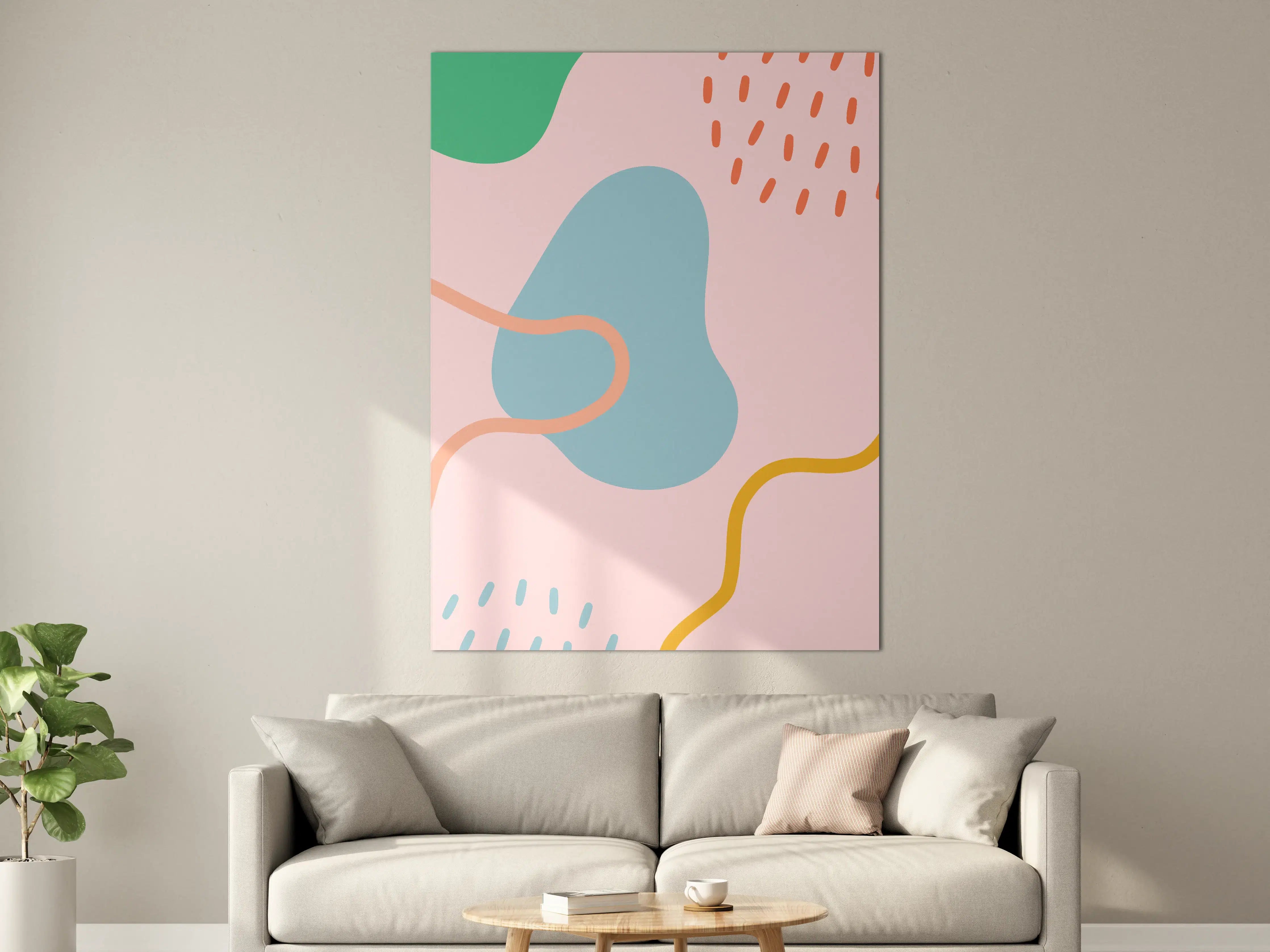 Große Wandbilder - Abstraktes Pastelldesign