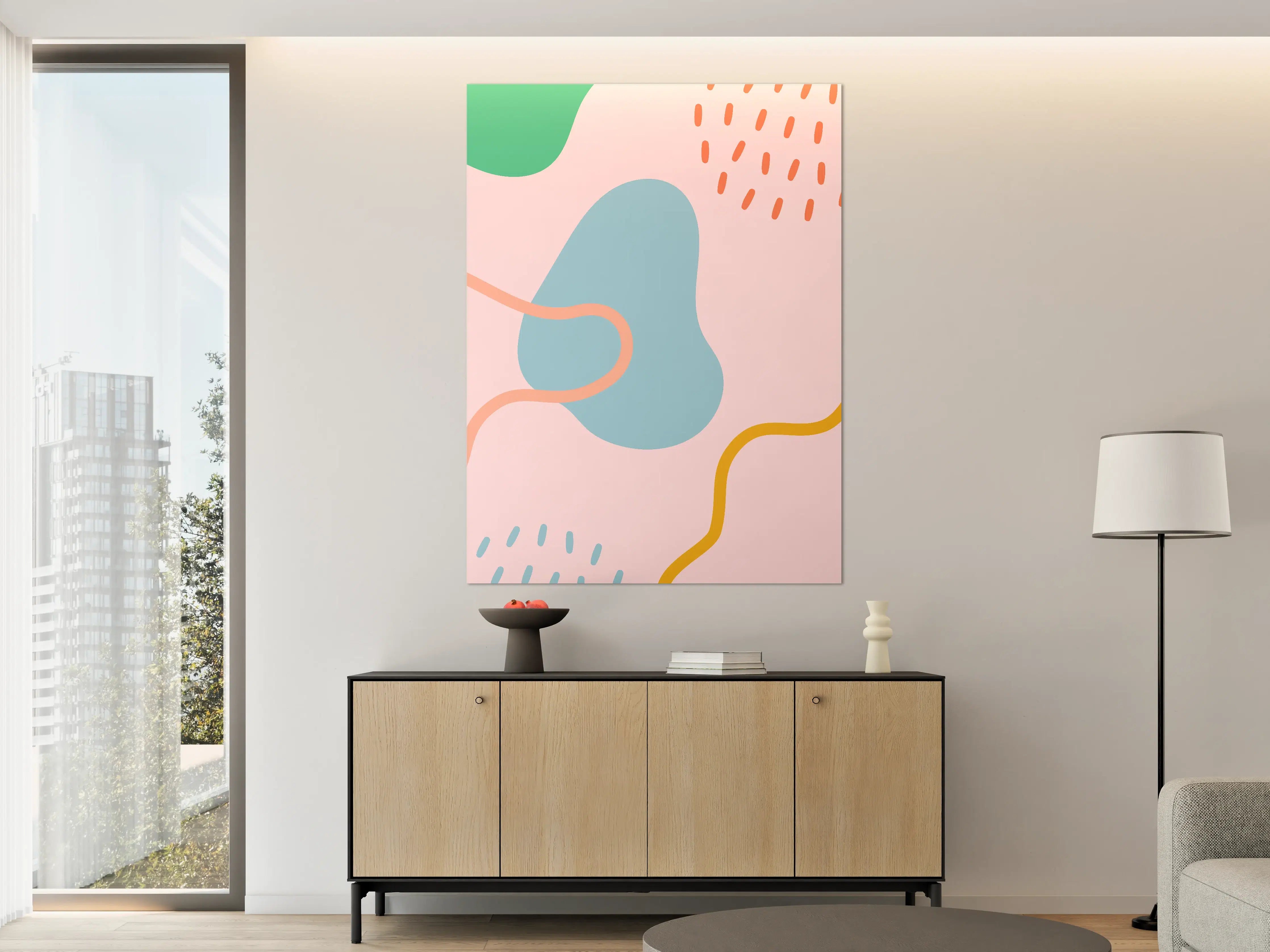 Große Wandbilder - Abstraktes Pastelldesign