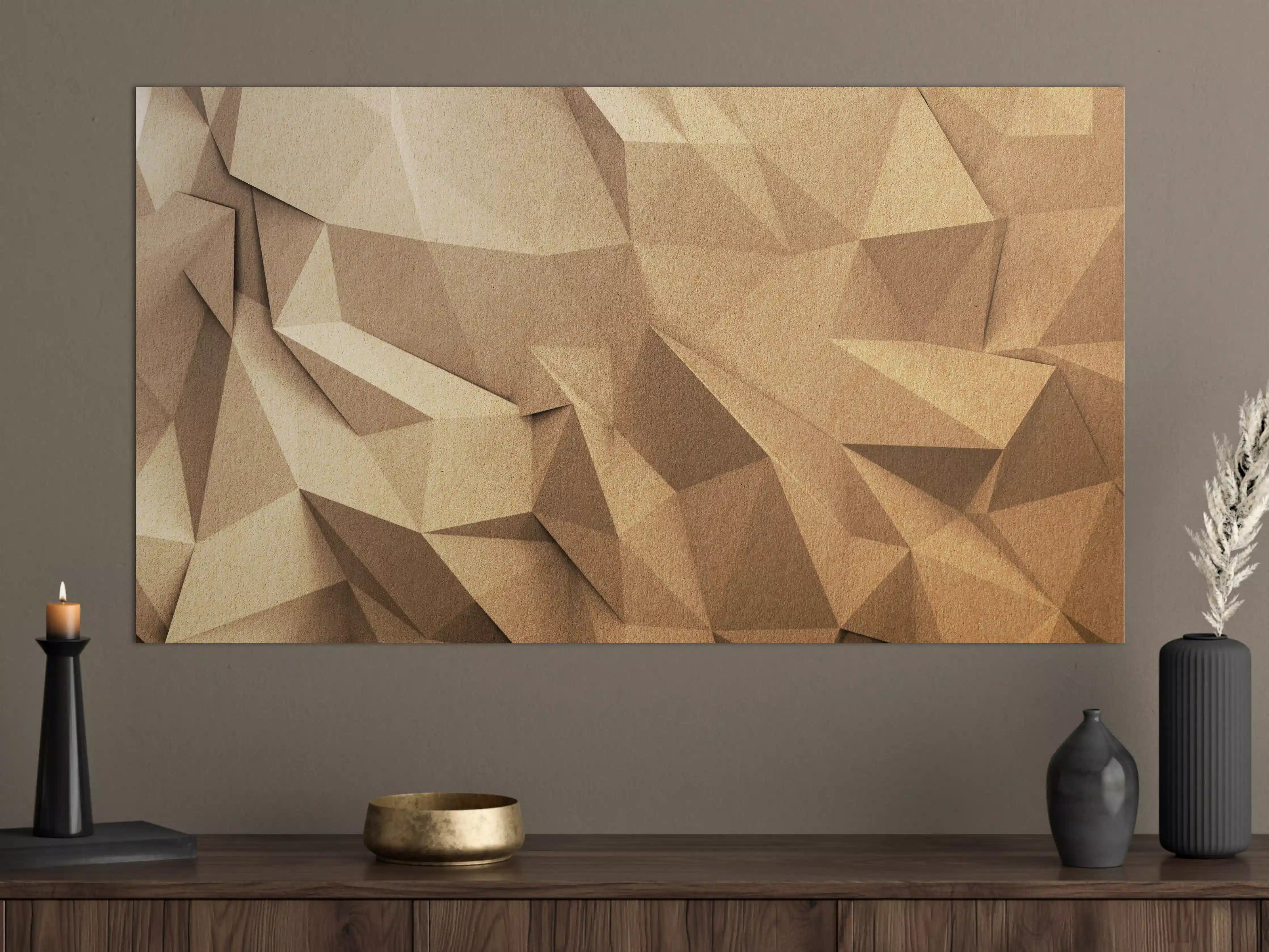 Große Wandbilder - Abstraktes Polygon Handwerk
