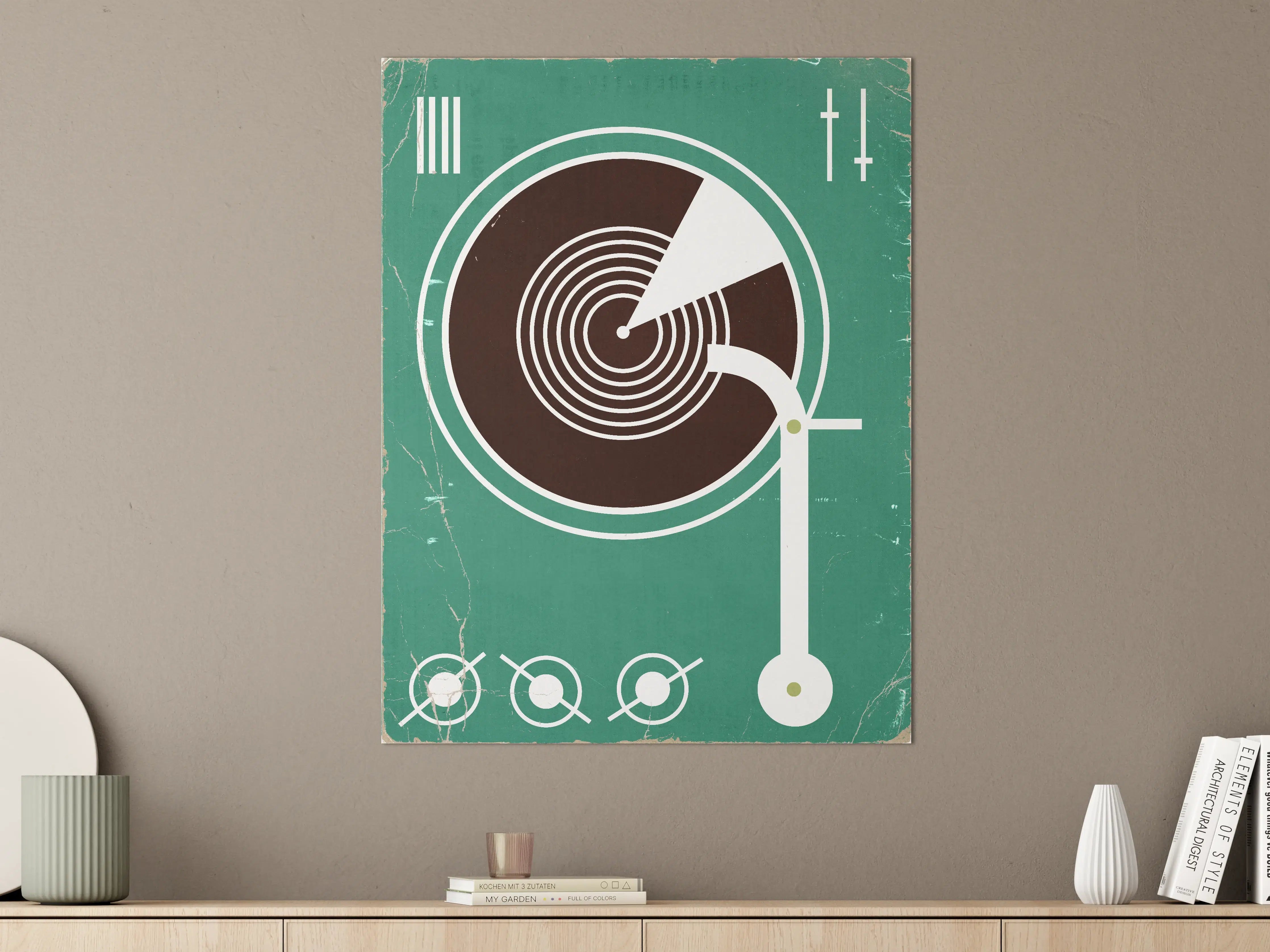 Große Wandbilder - Abstraktes Retro-Design mit geometrischen Formen