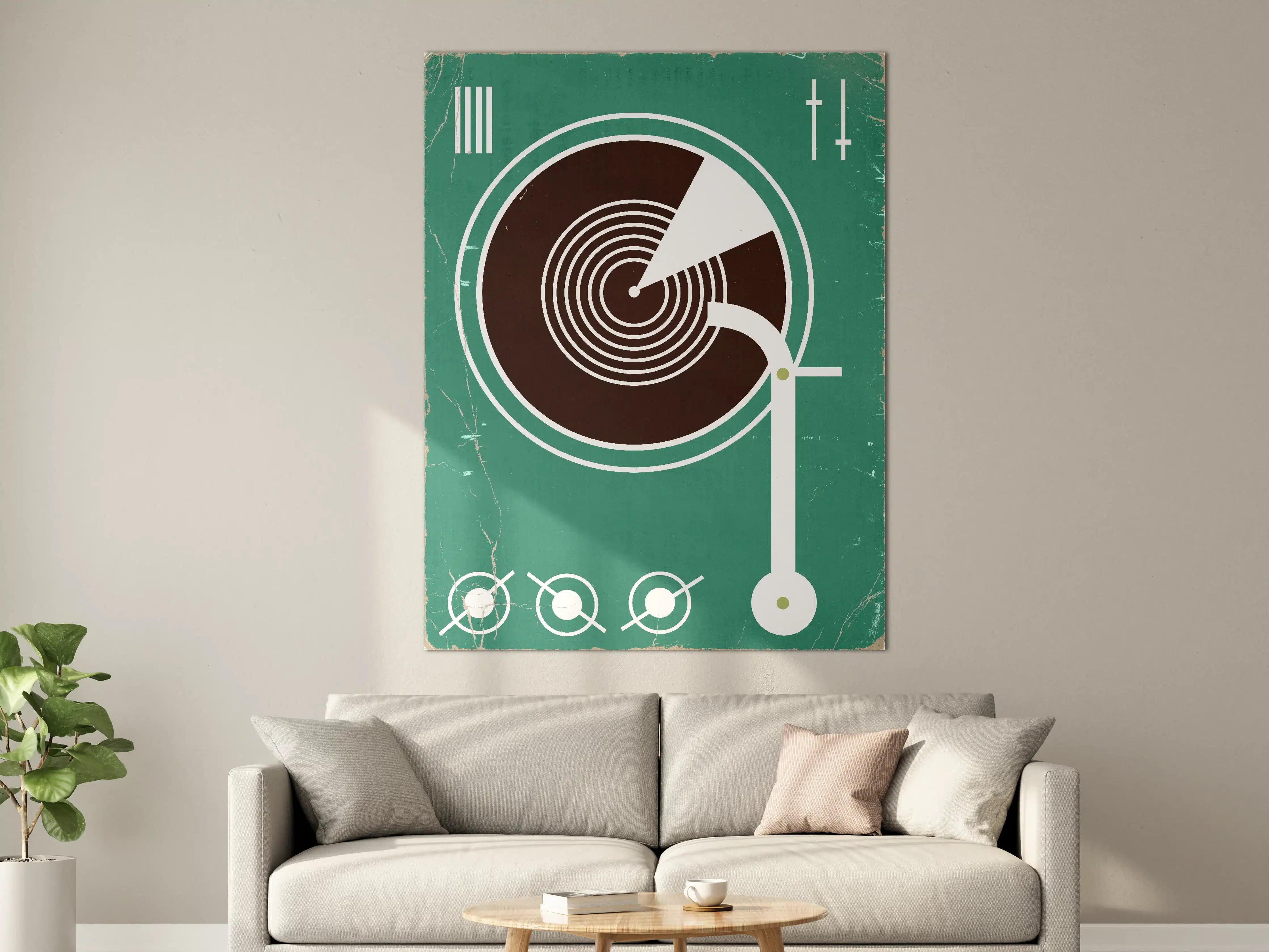 Große Wandbilder - Abstraktes Retro-Design mit geometrischen Formen