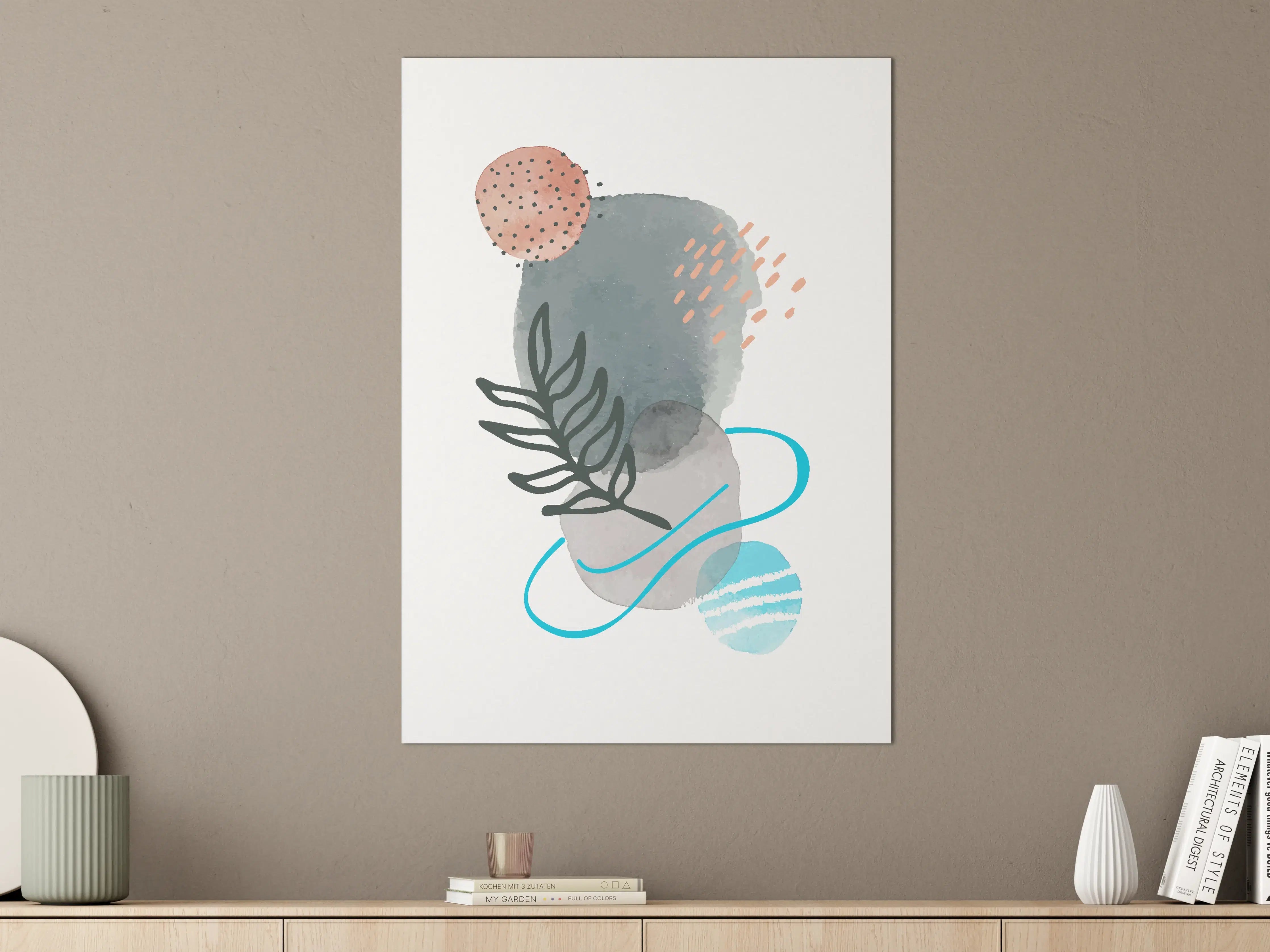 Große Wandbilder - Abstraktes Wasserfarben-Design