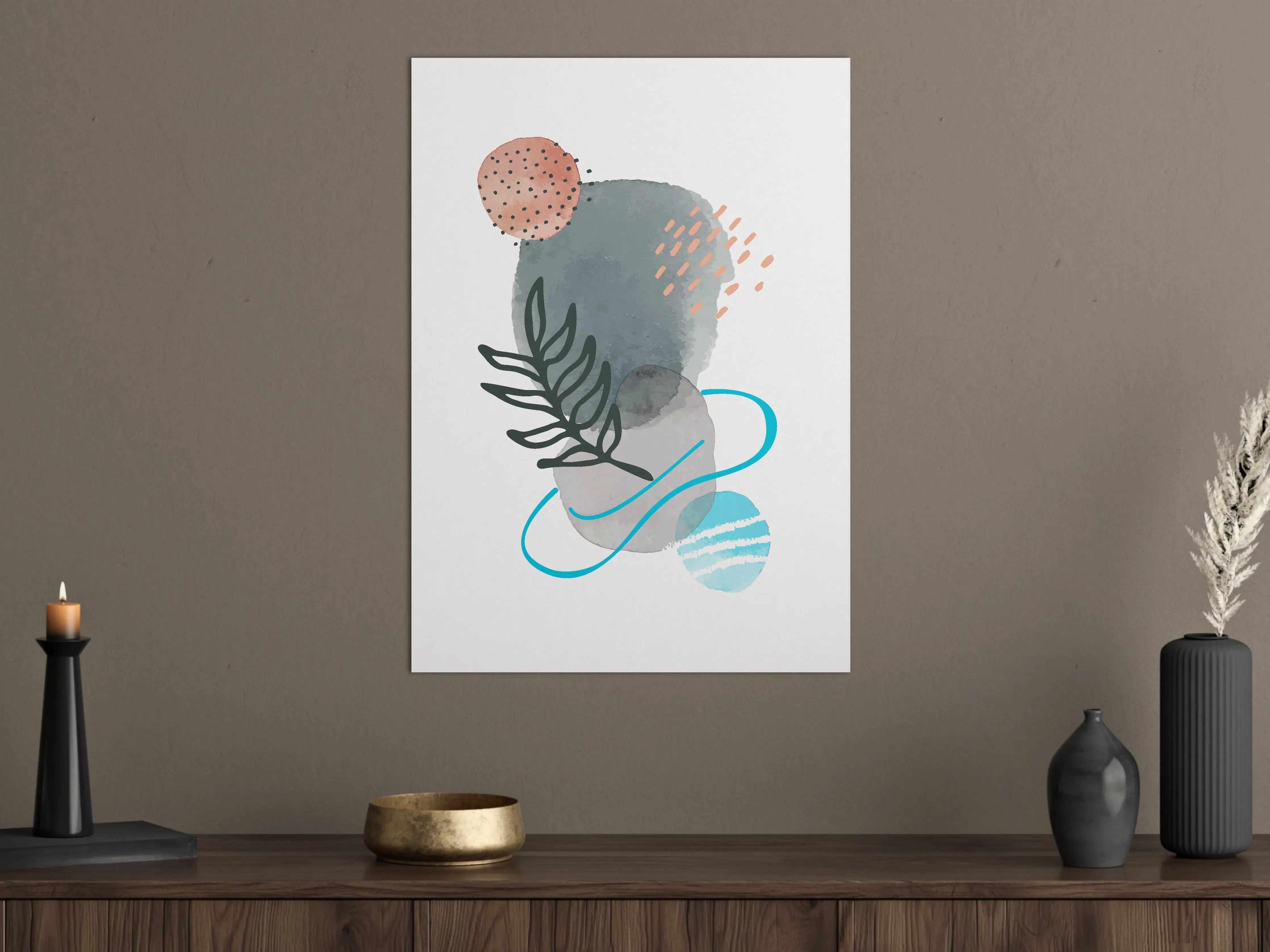 Große Wandbilder - Abstraktes Wasserfarben-Design