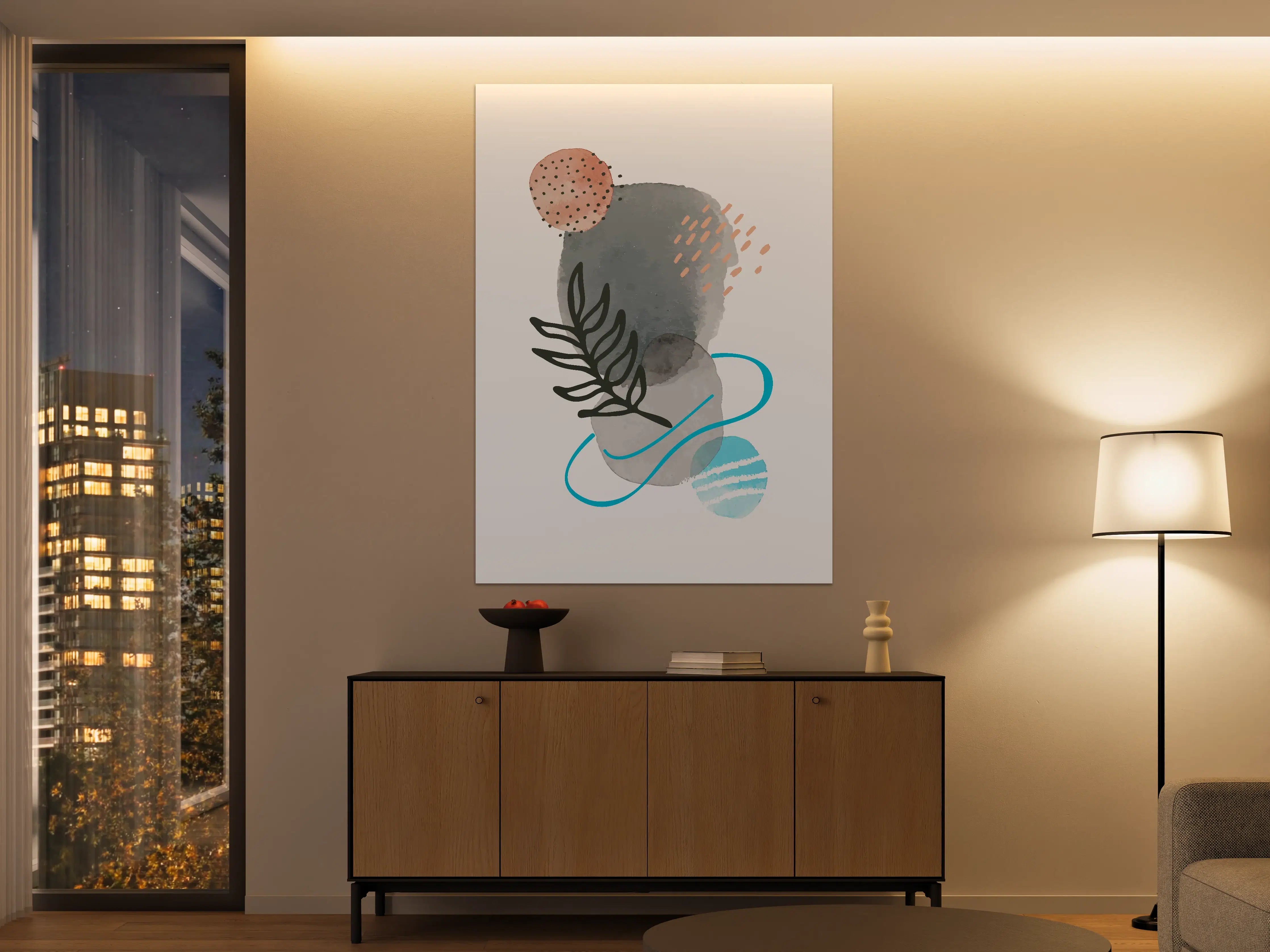 Große Wandbilder - Abstraktes Wasserfarben-Design