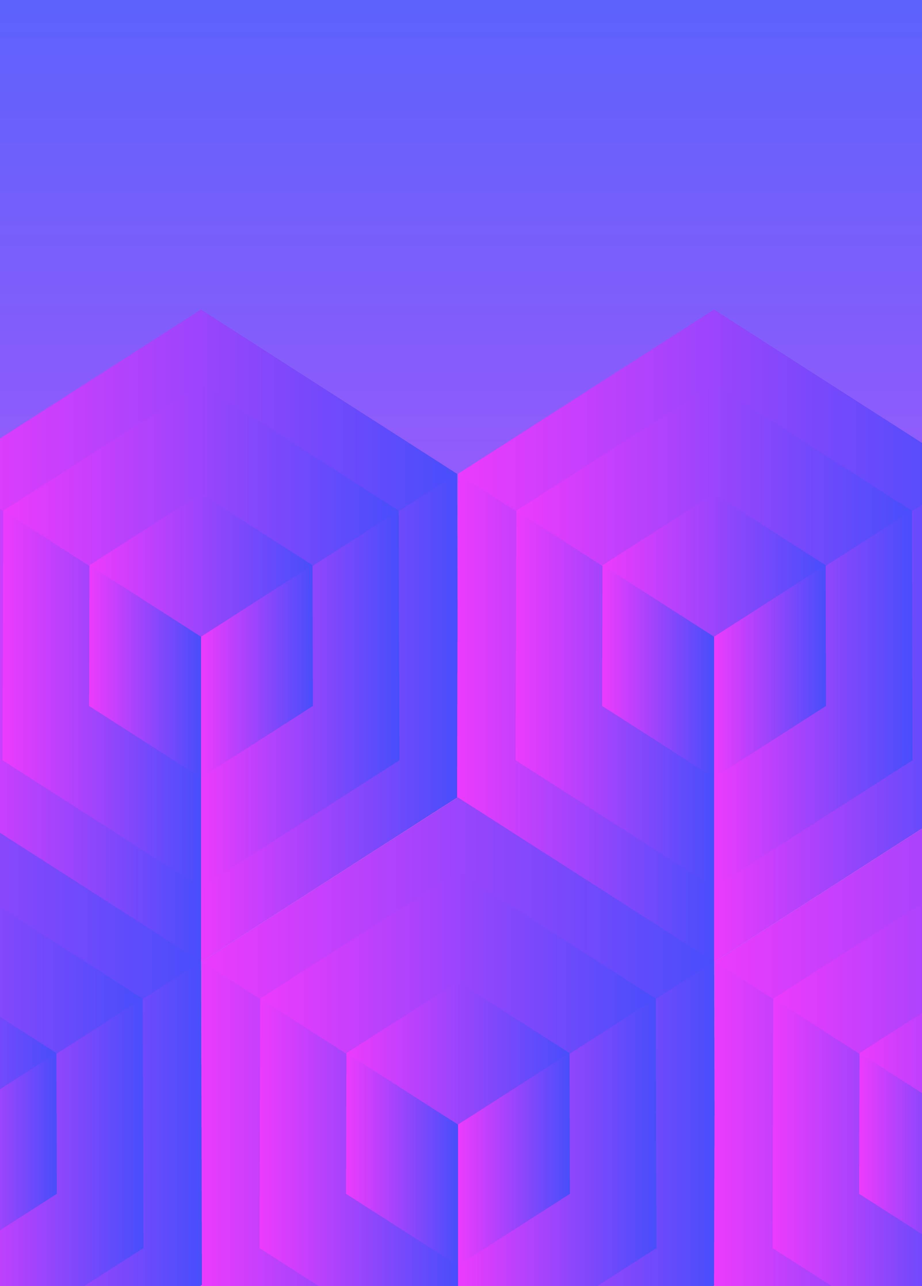 Große Wandbilder-Abstraktes geometrisches Muster in Pink und Blau