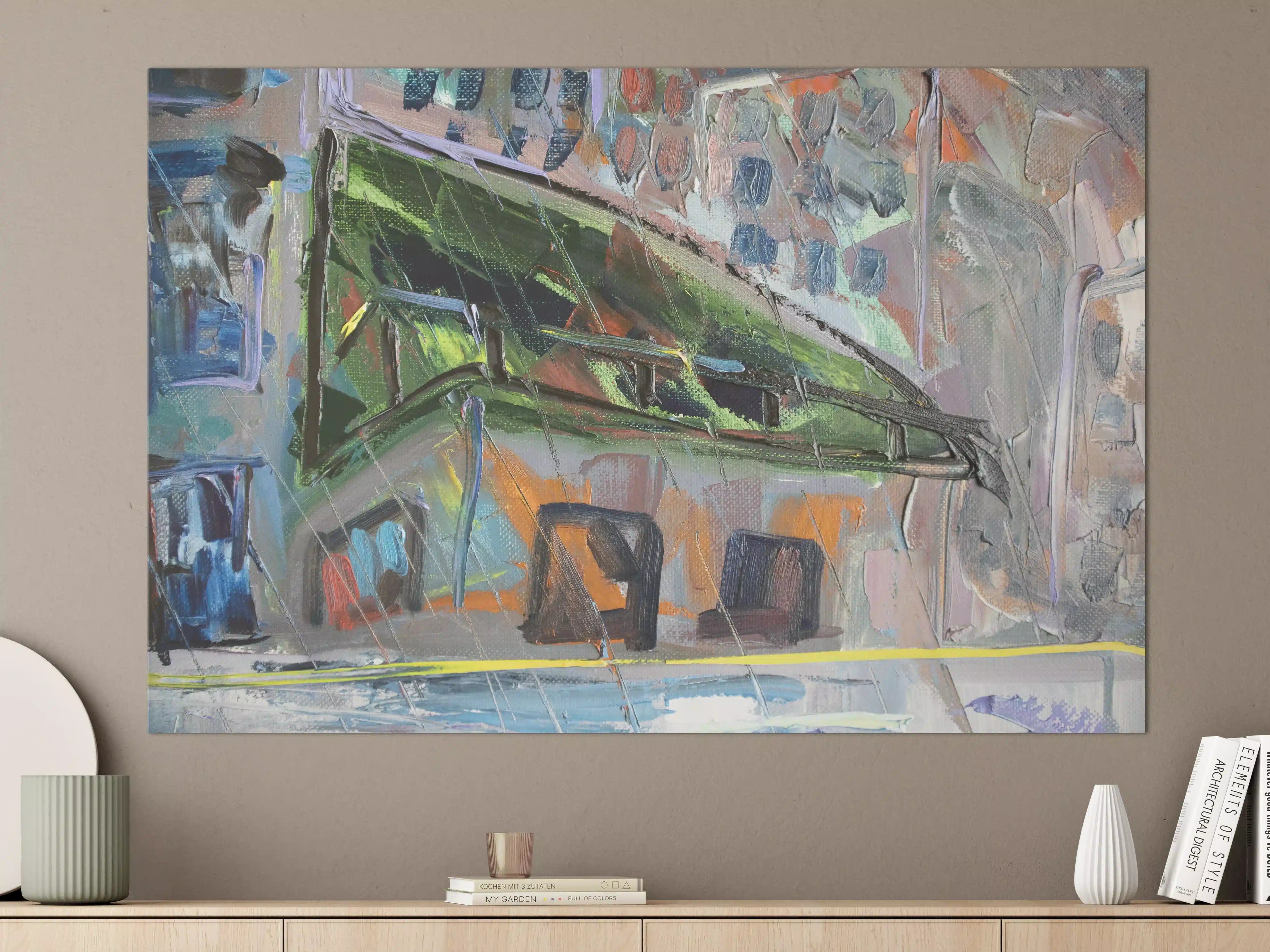 Große Wandbilder - Acryl Farben Kunst - Gebäude
