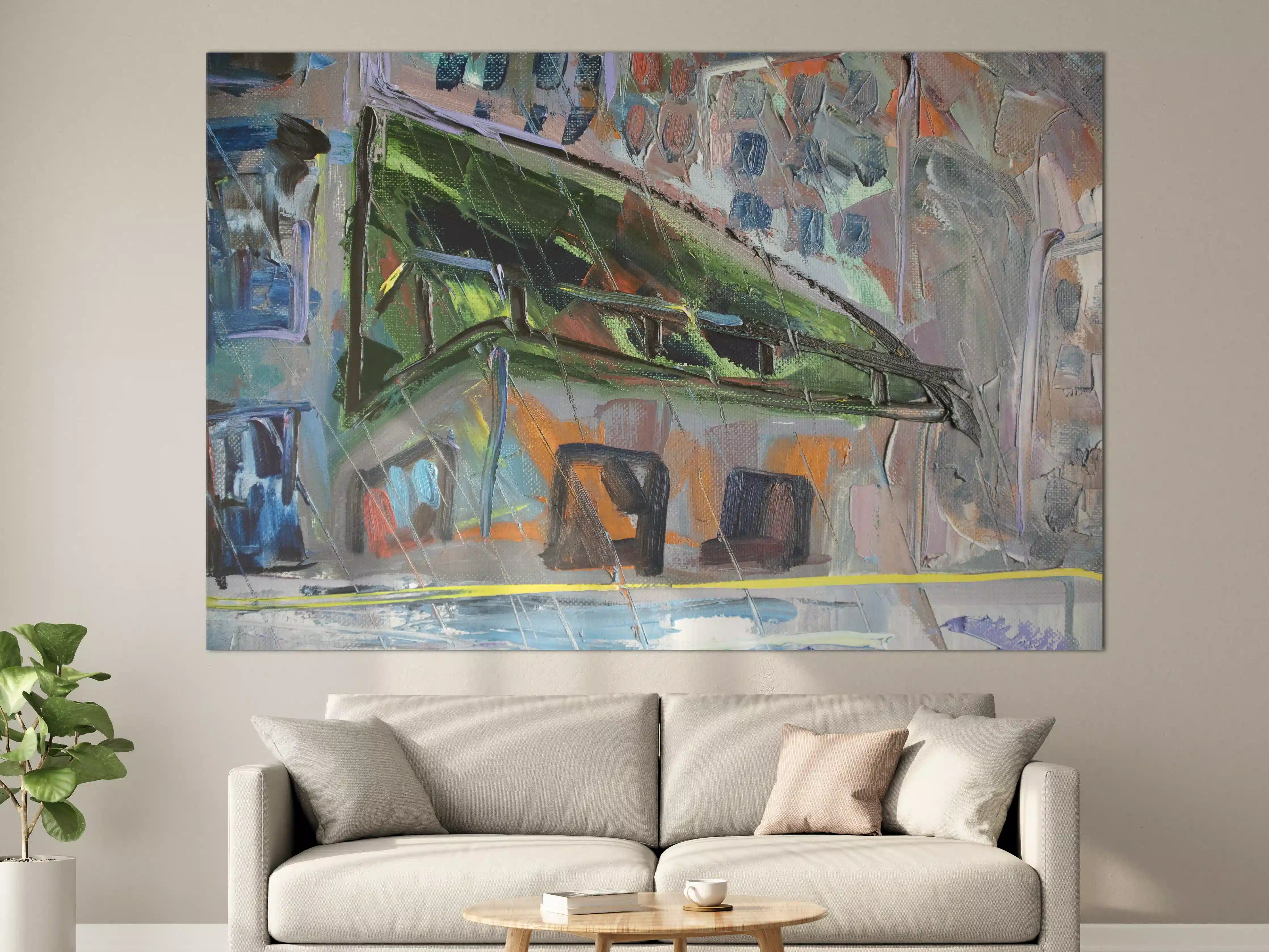 Große Wandbilder - Acryl Farben Kunst - Gebäude