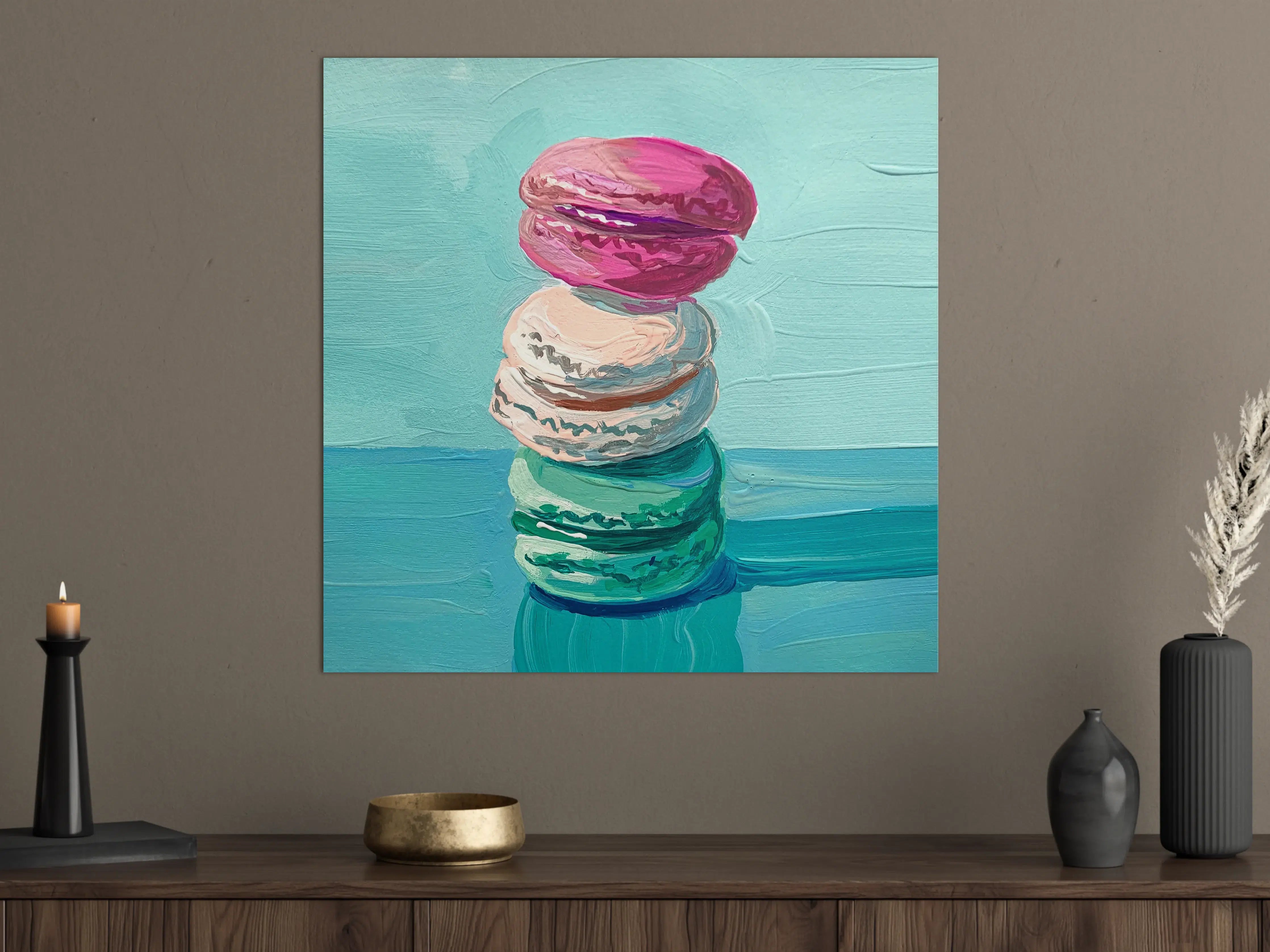 Große Wandbilder - Acryl Macarons - Bunt
