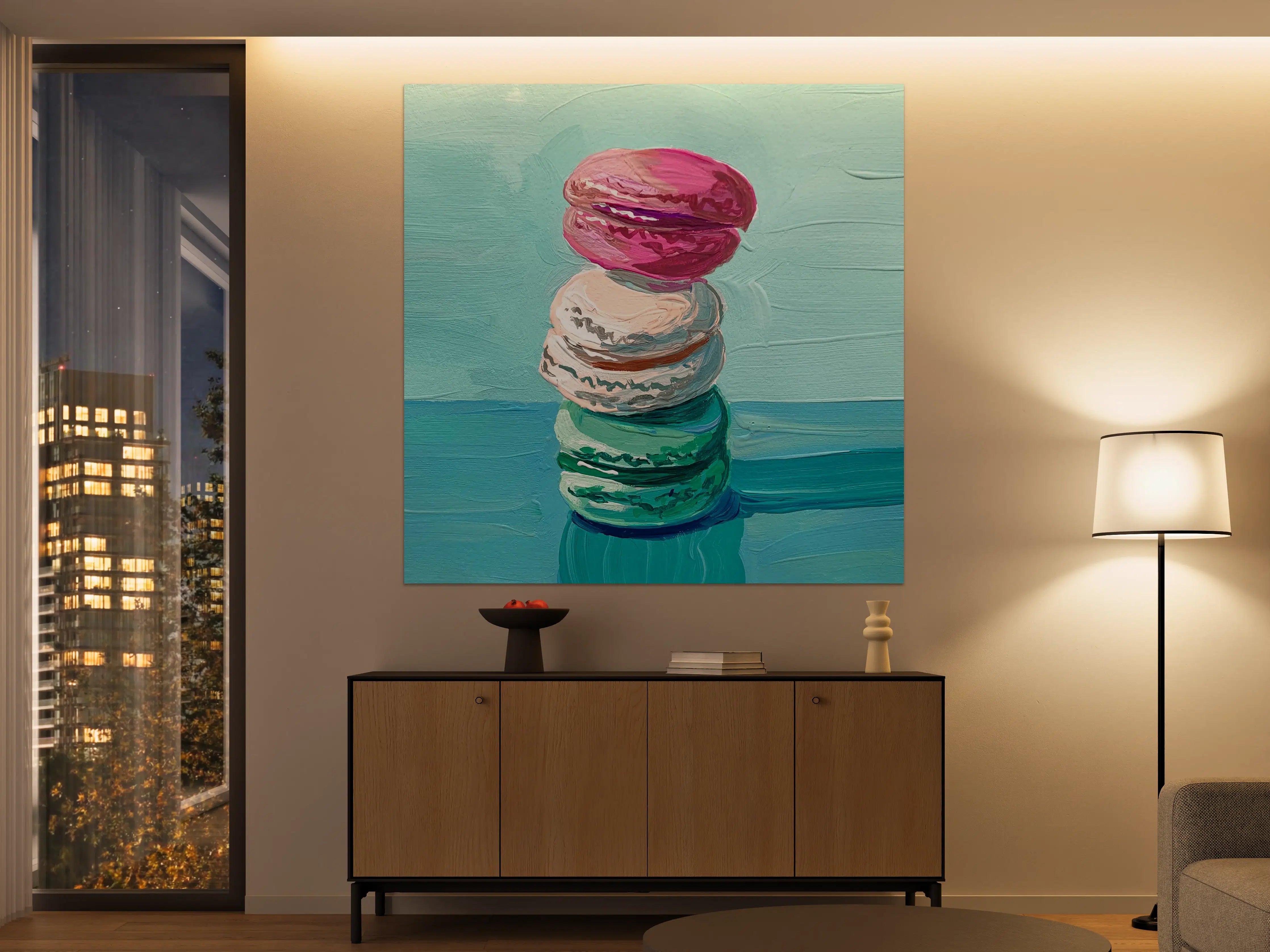 Große Wandbilder - Acryl Macarons - Bunt