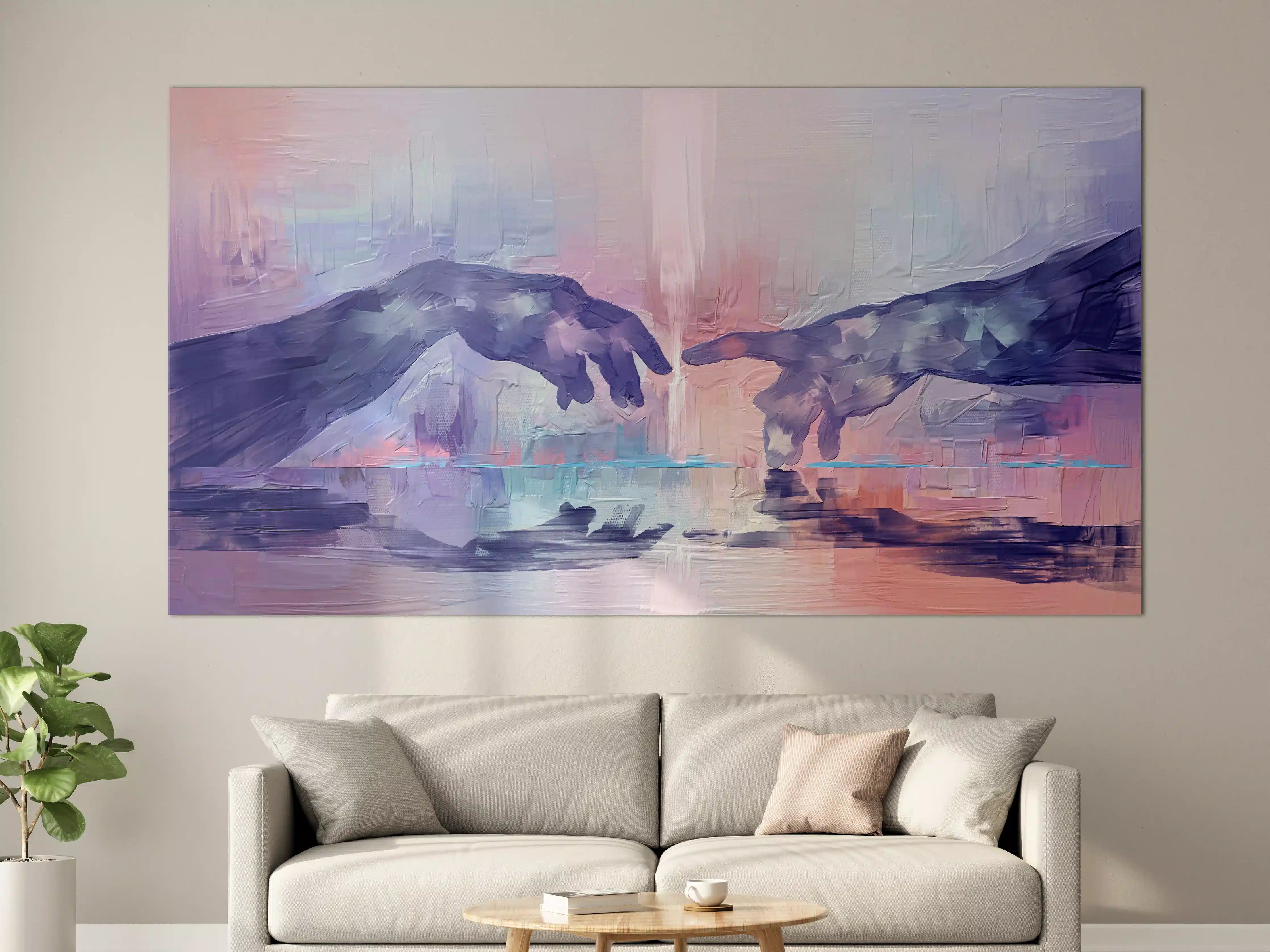 Große Wandbilder - Acryl Malerei - Zwei Hände