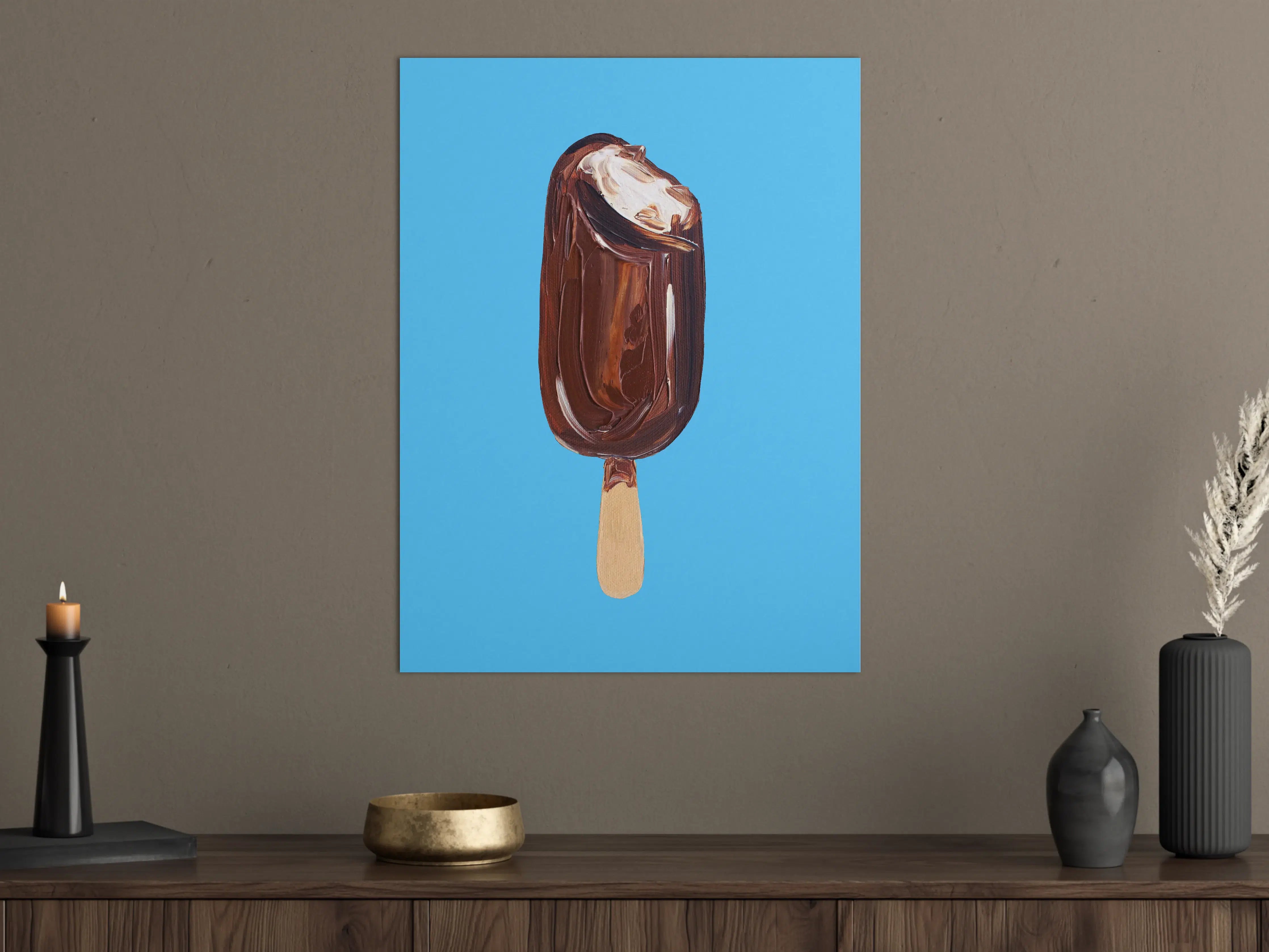 Große Wandbilder - Acryl Zeichnung - Eis