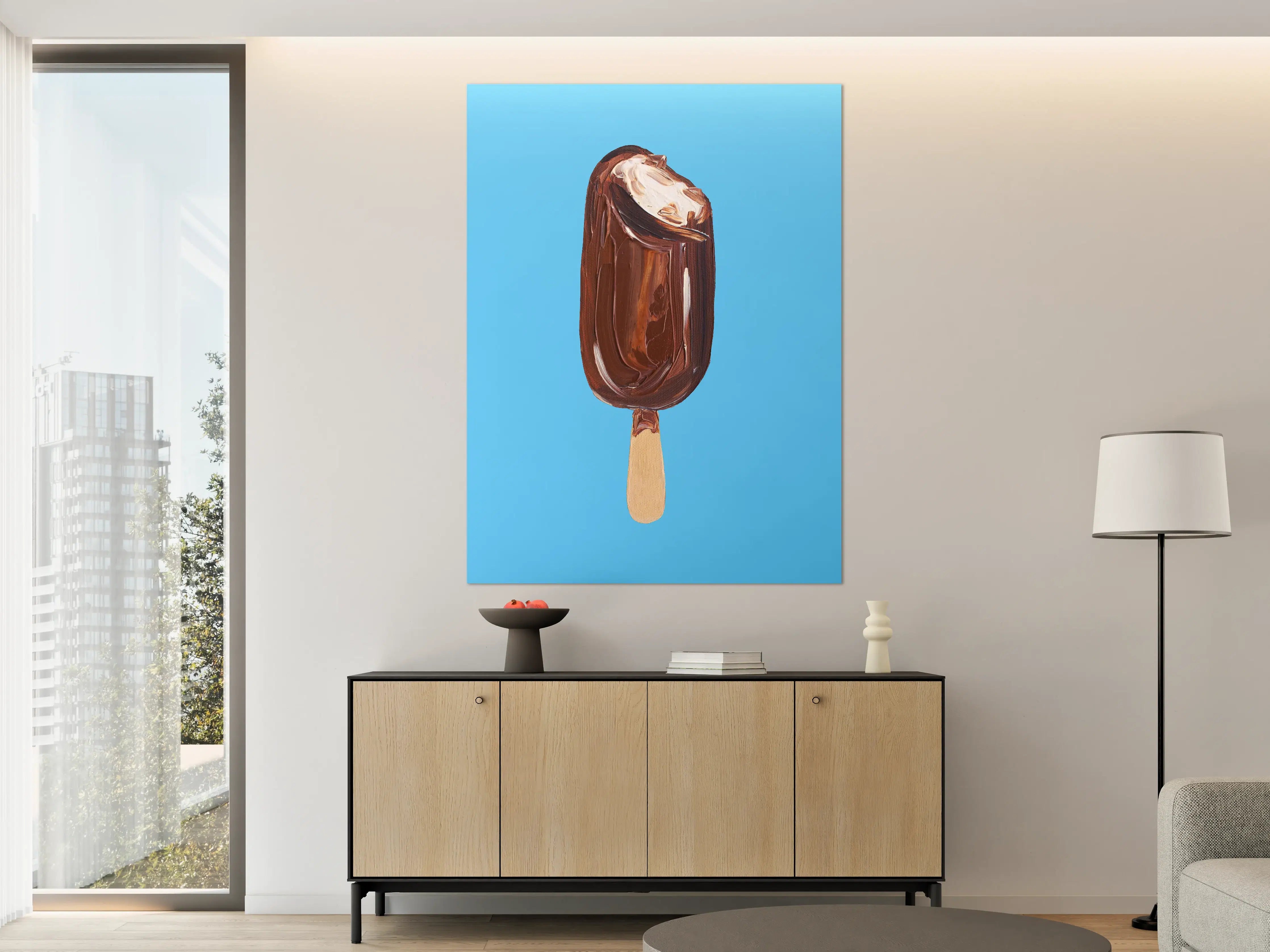 Große Wandbilder - Acryl Zeichnung - Eis