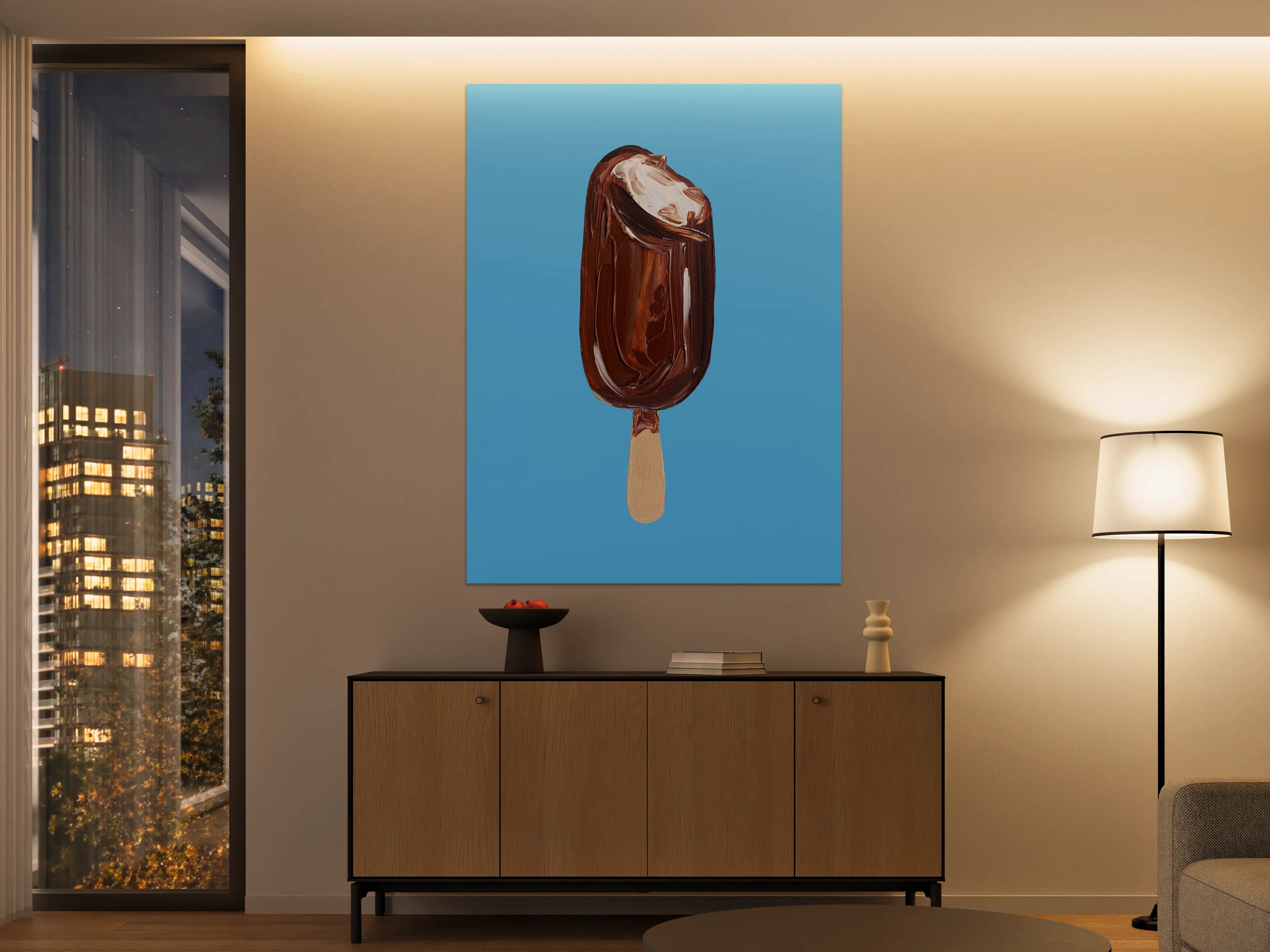 Große Wandbilder - Acryl Zeichnung - Eis