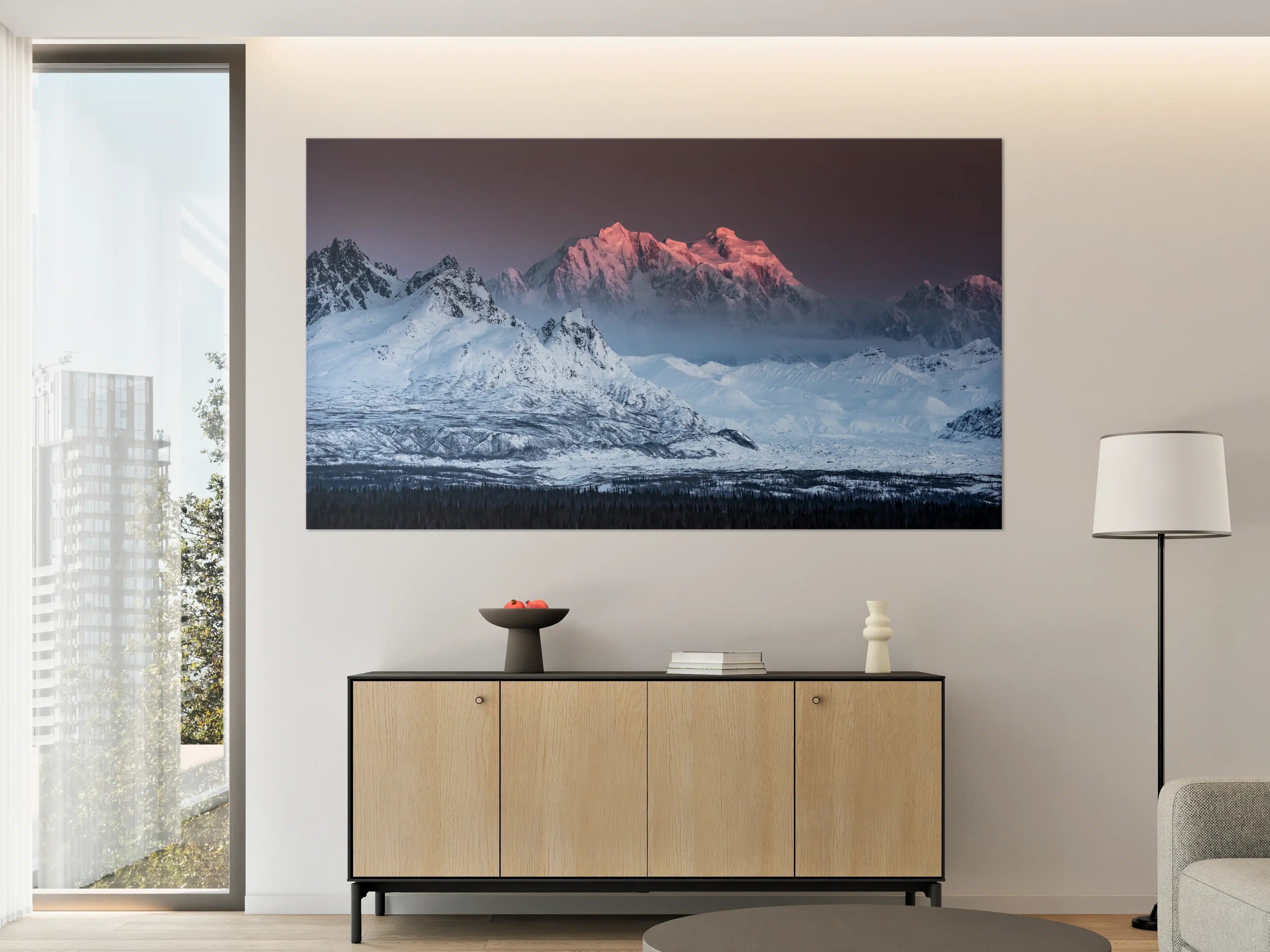 Große Wandbilder - Alaska Winterberge Panorama