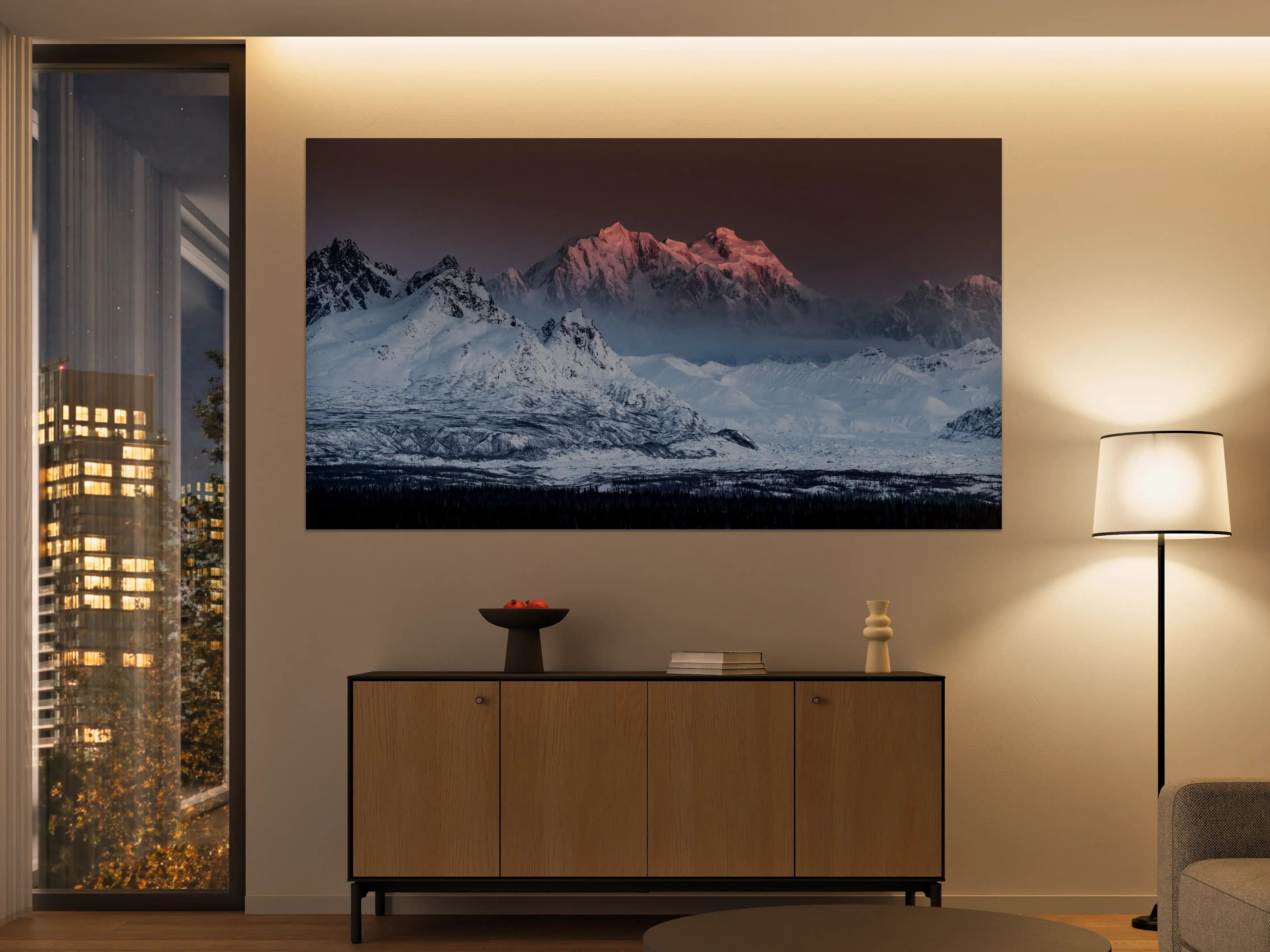 Große Wandbilder - Alaska Winterberge Panorama