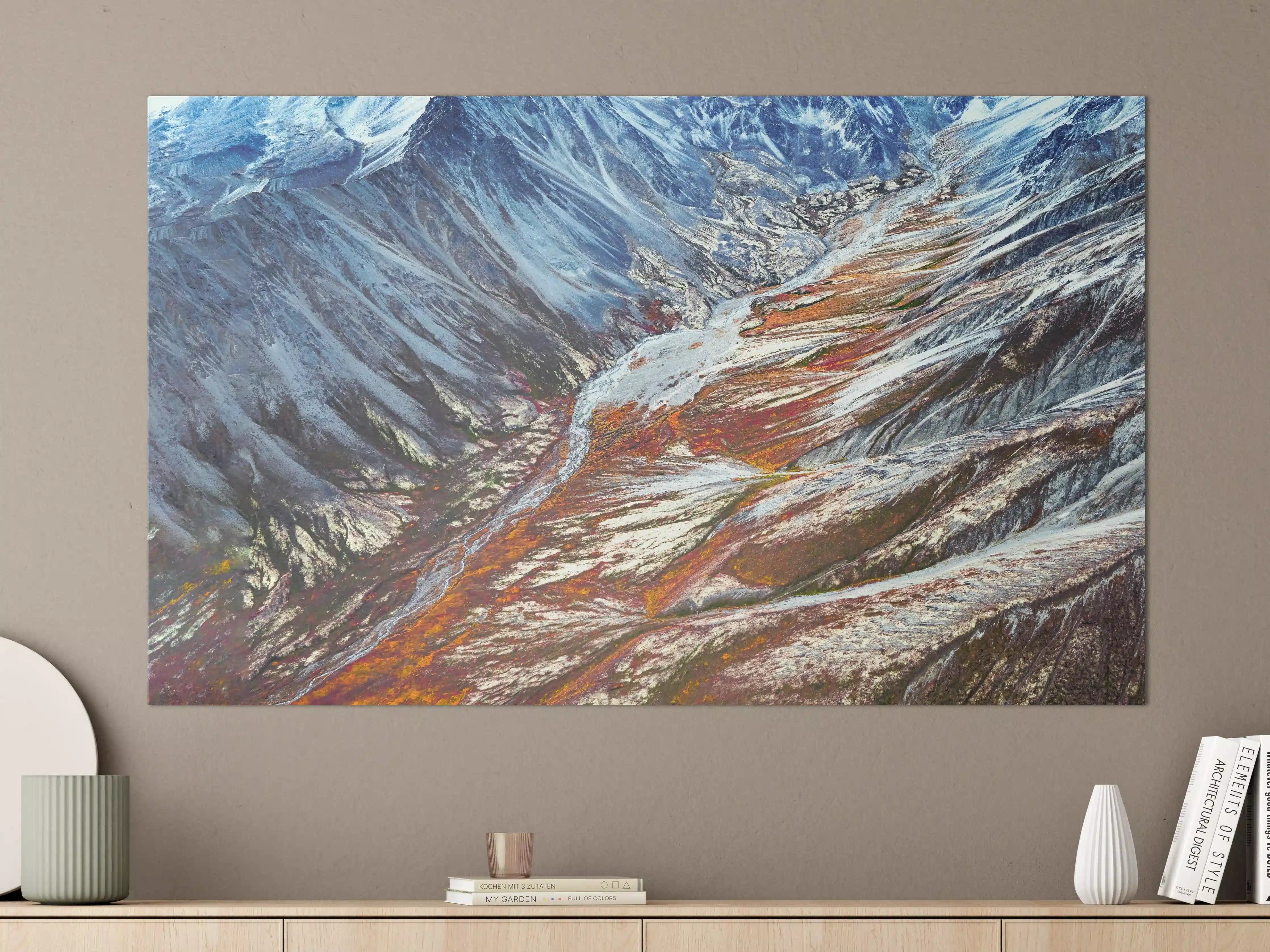 Große Wandbilder - Alaskas Winter Berge Abstrakt