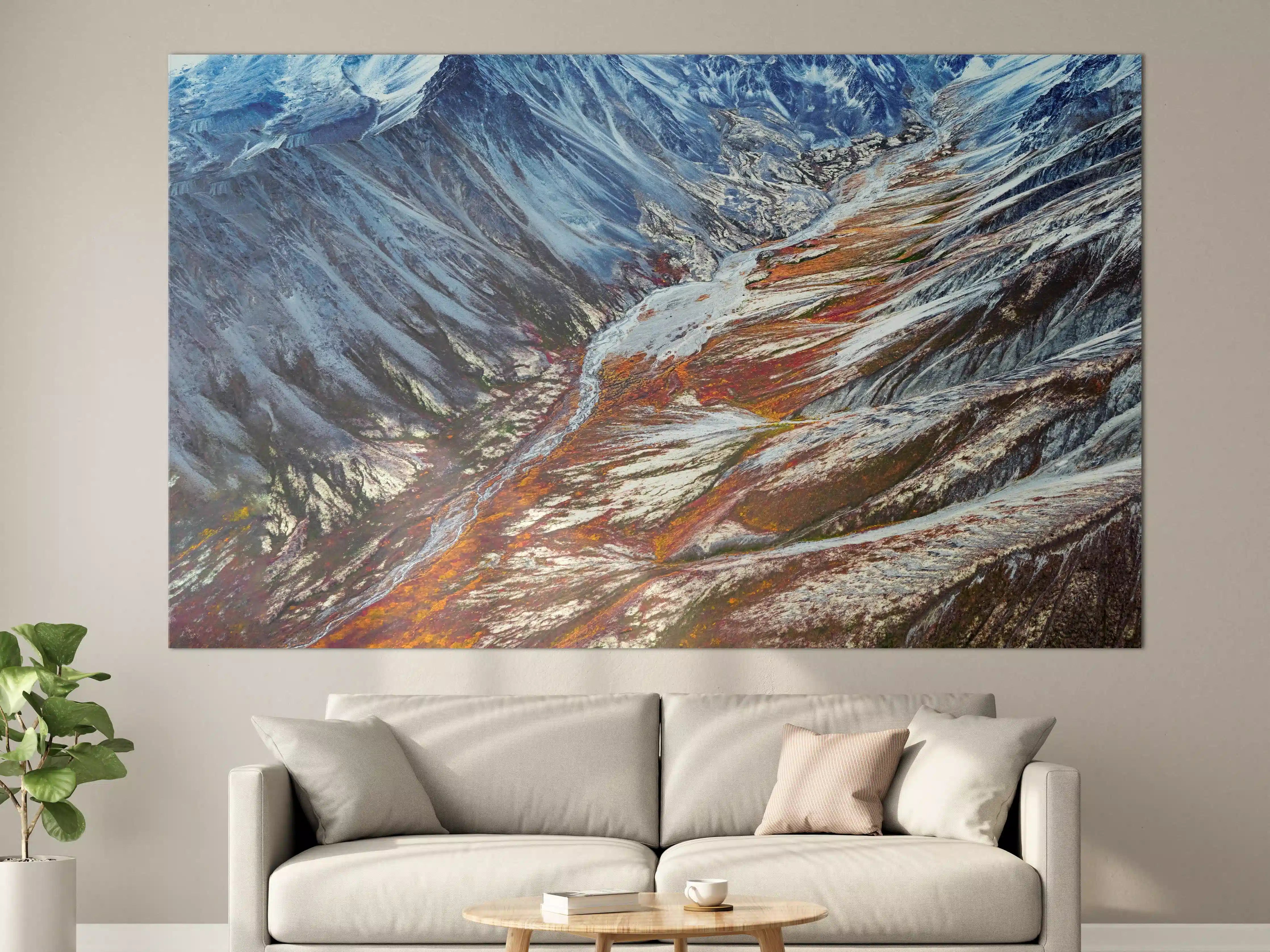 Große Wandbilder - Alaskas Winter Berge Abstrakt