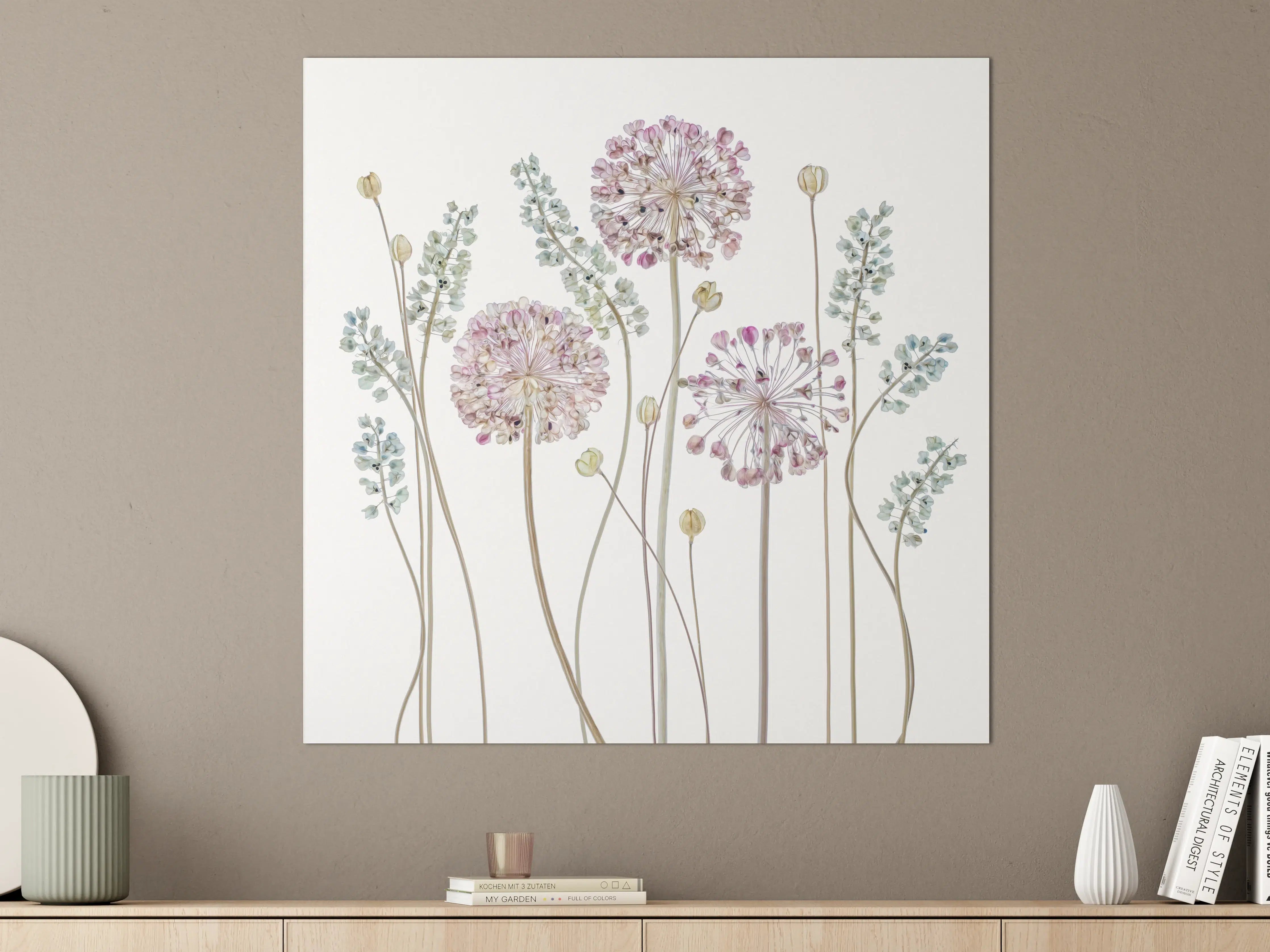 Große Wandbilder - Allium Pflanzen - Floral