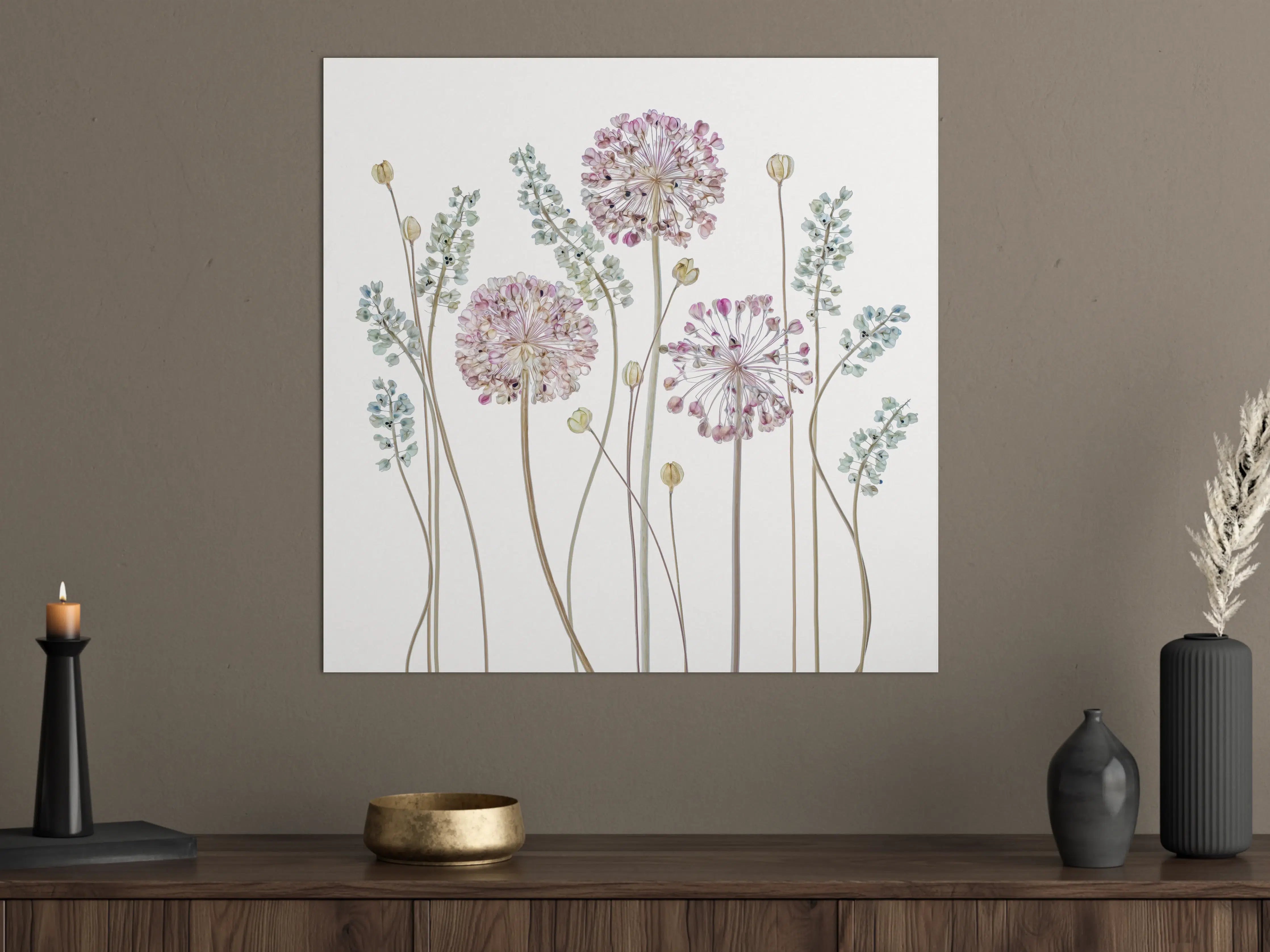 Große Wandbilder - Allium Pflanzen - Floral