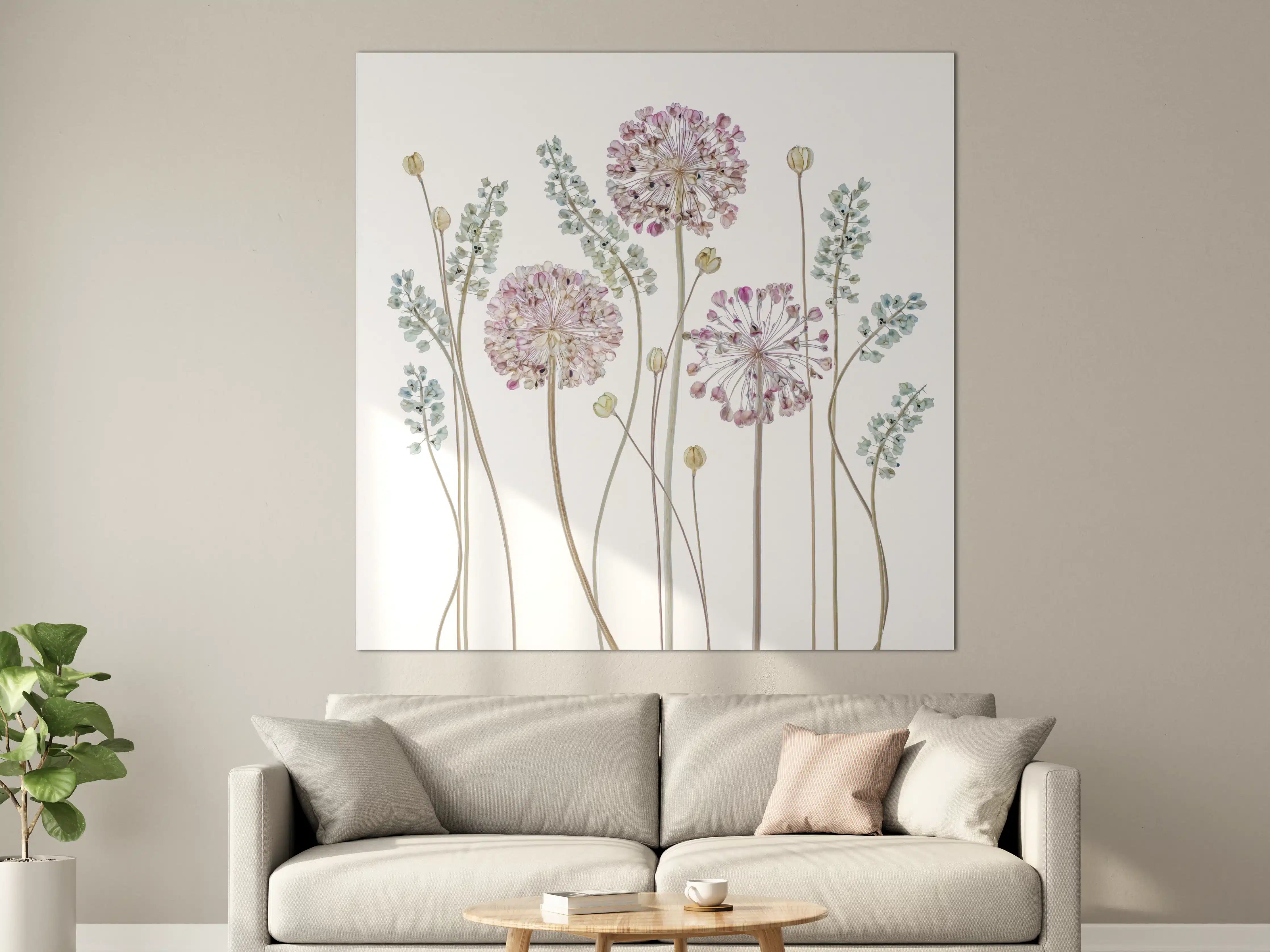 Große Wandbilder - Allium Pflanzen - Floral