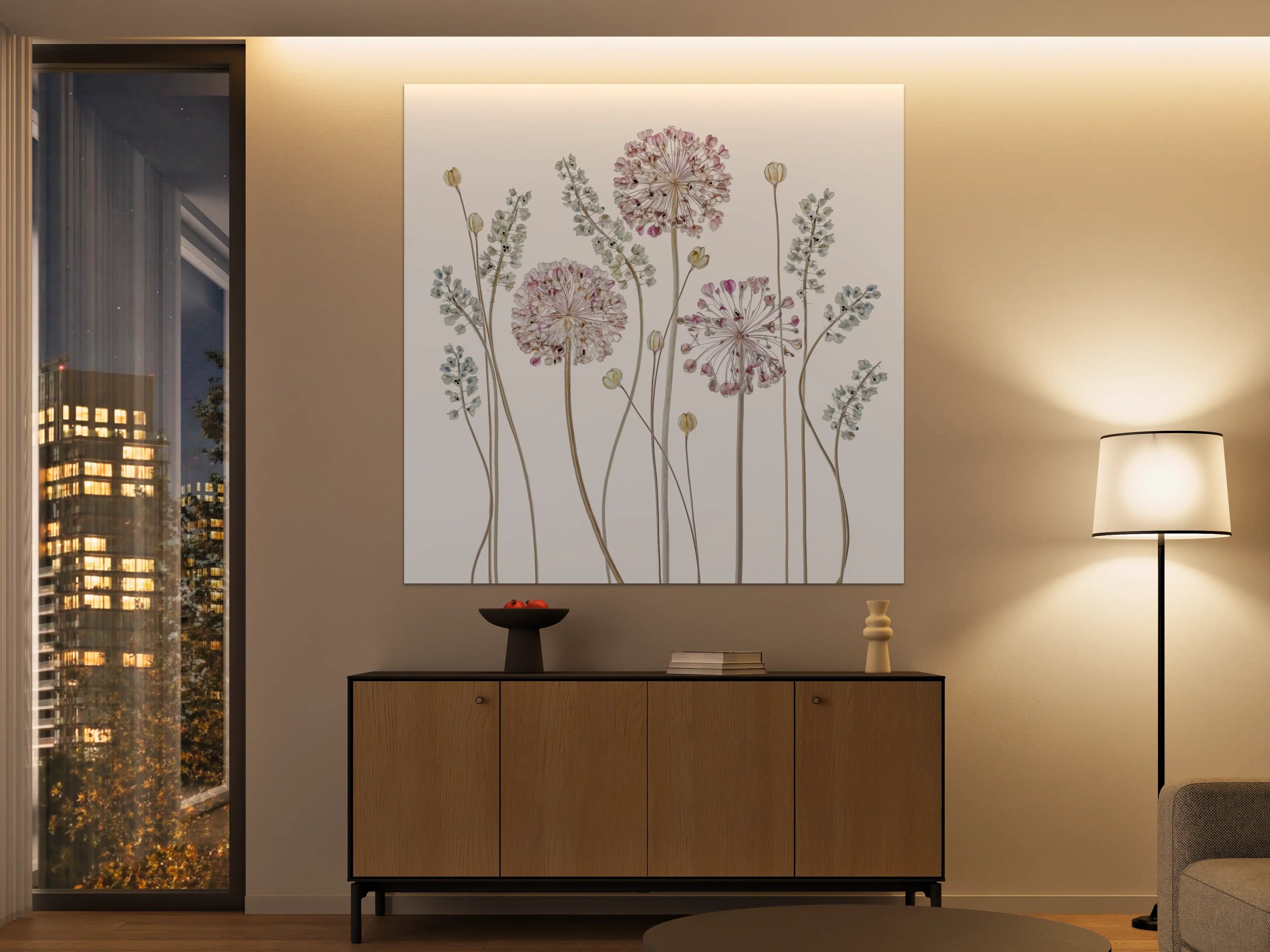 Große Wandbilder - Allium Pflanzen - Floral