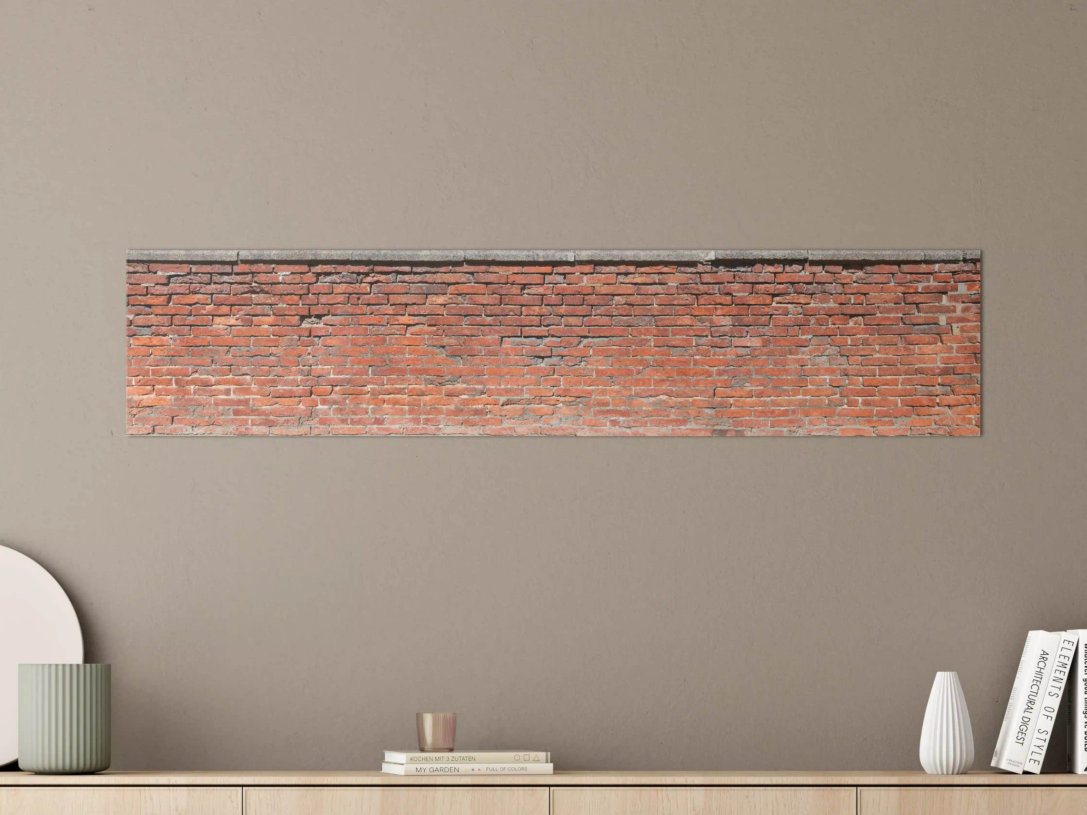 Große Wandbilder - Alte Backsteinmauer in Rot