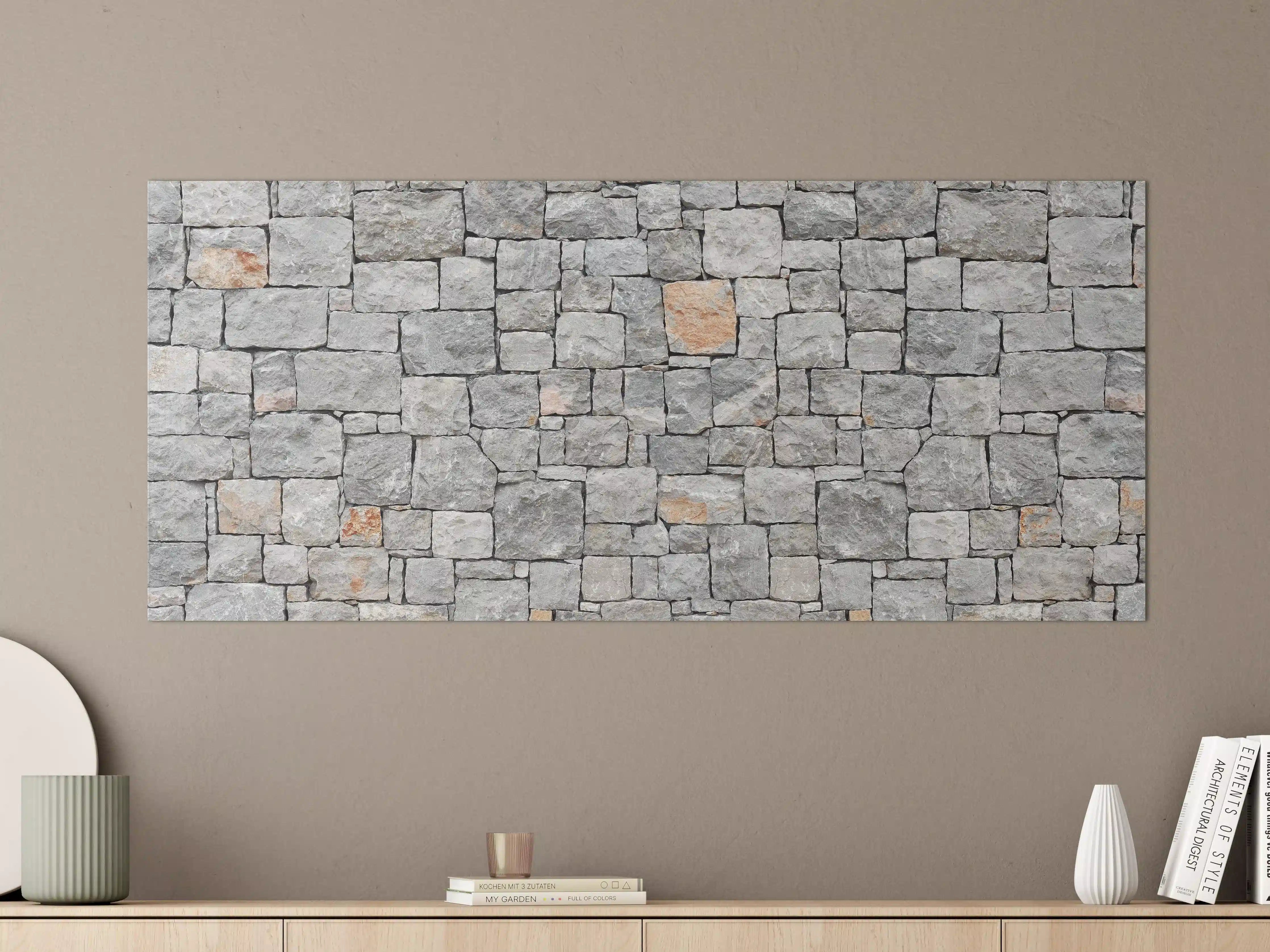 Große Wandbilder - Alte Graue Steinwand 