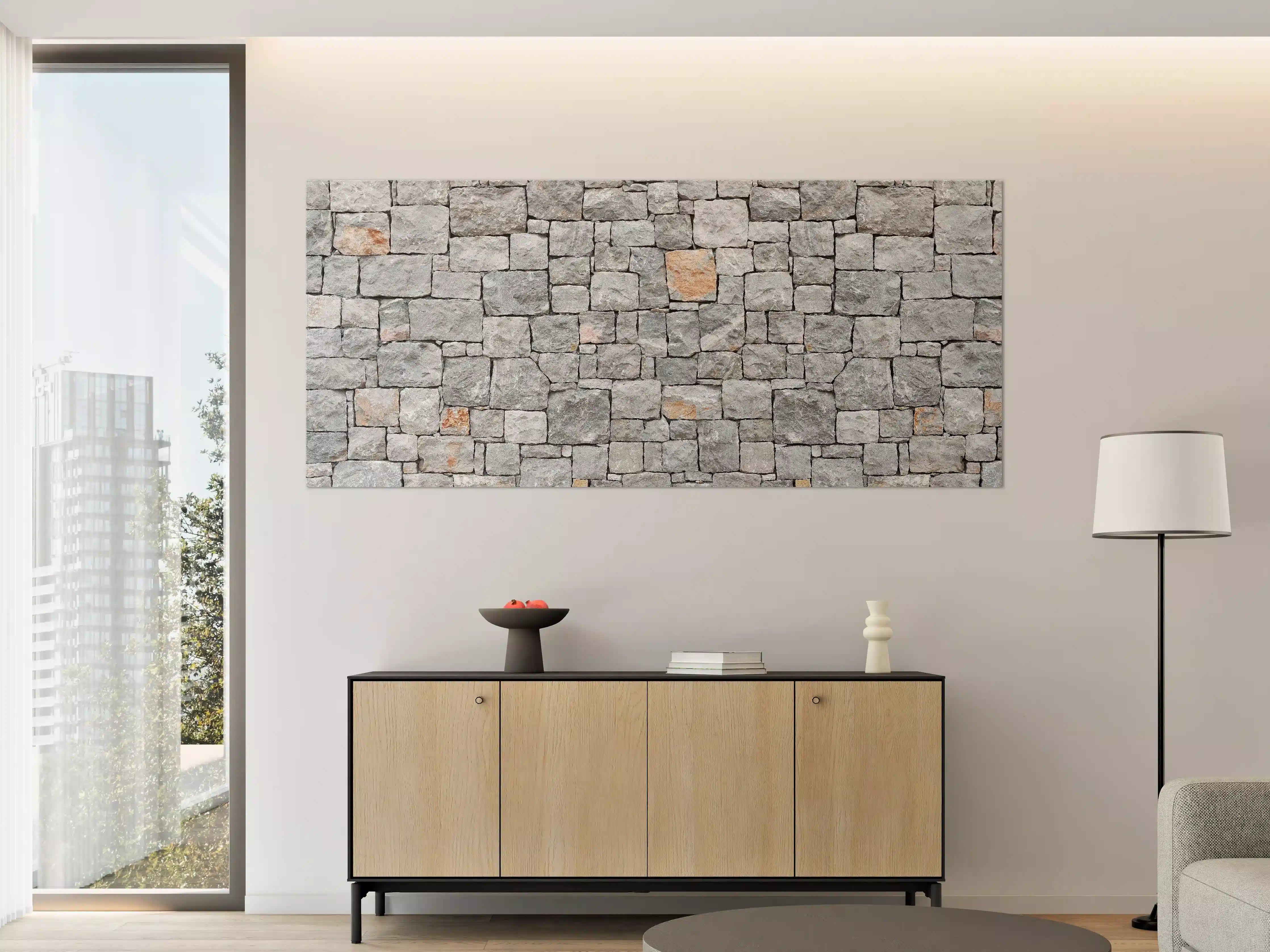 Große Wandbilder - Alte Graue Steinwand 