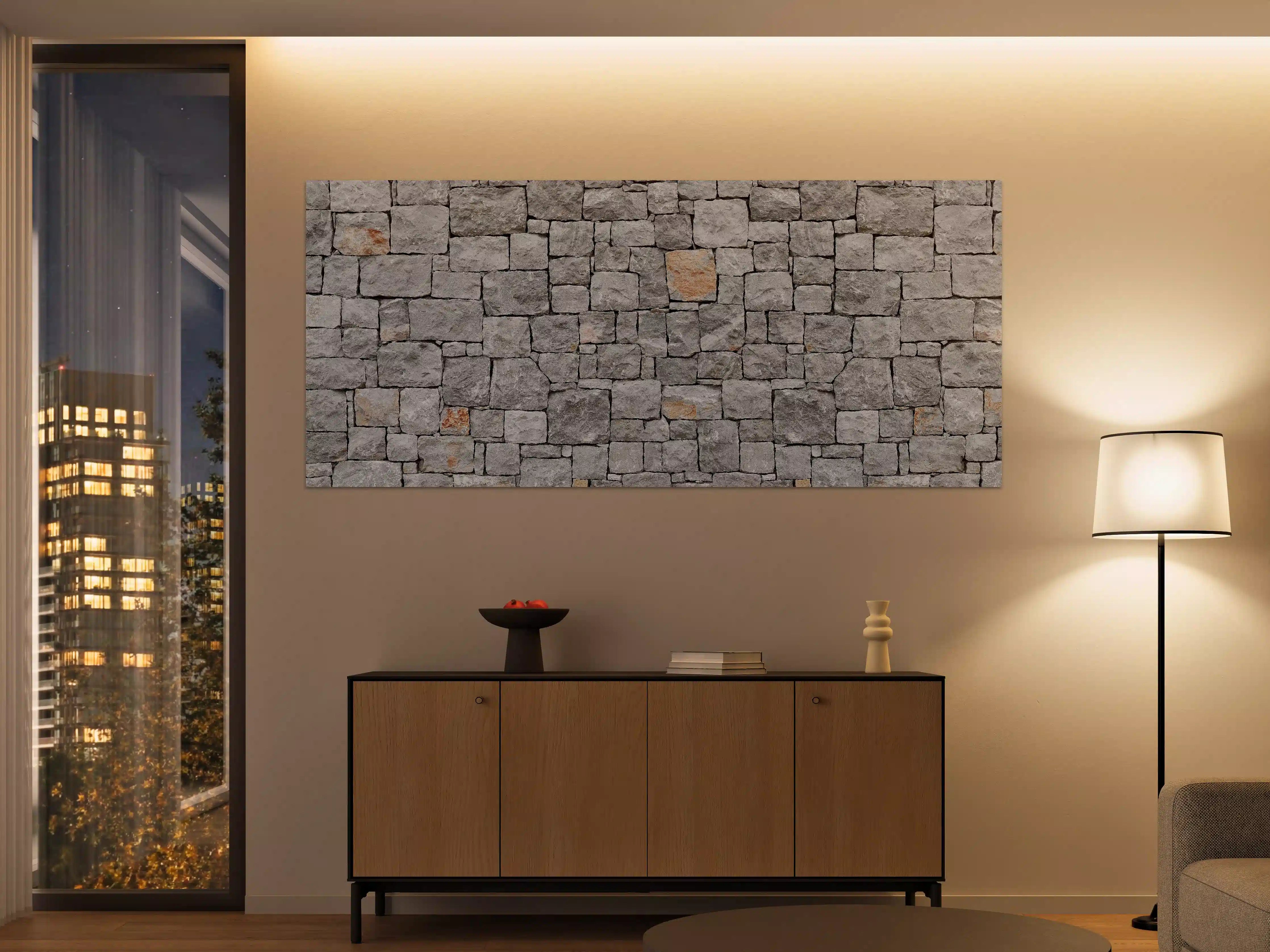 Große Wandbilder - Alte Graue Steinwand 