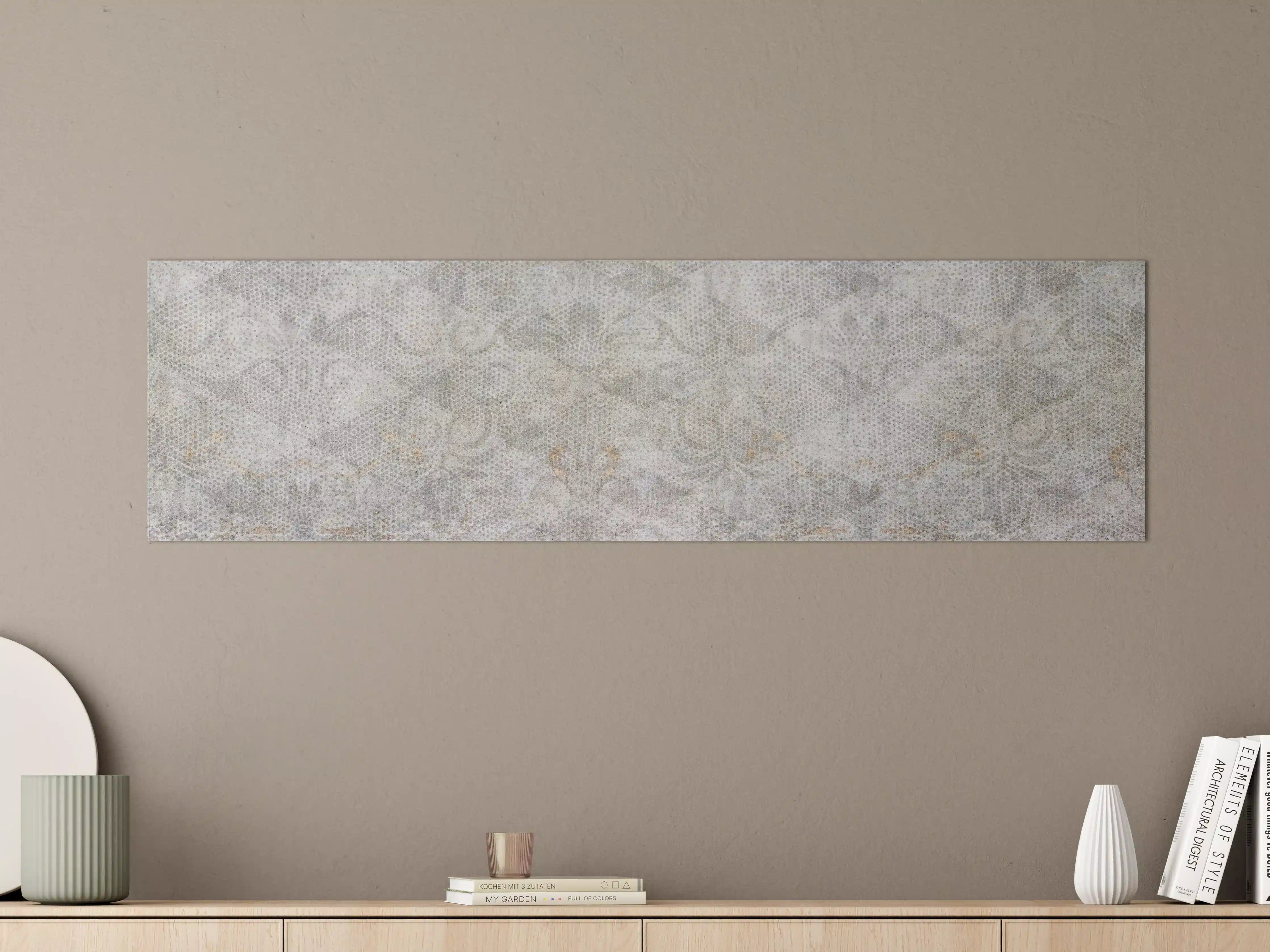 Große Wandbilder - Alte weiße befleckte Tapete