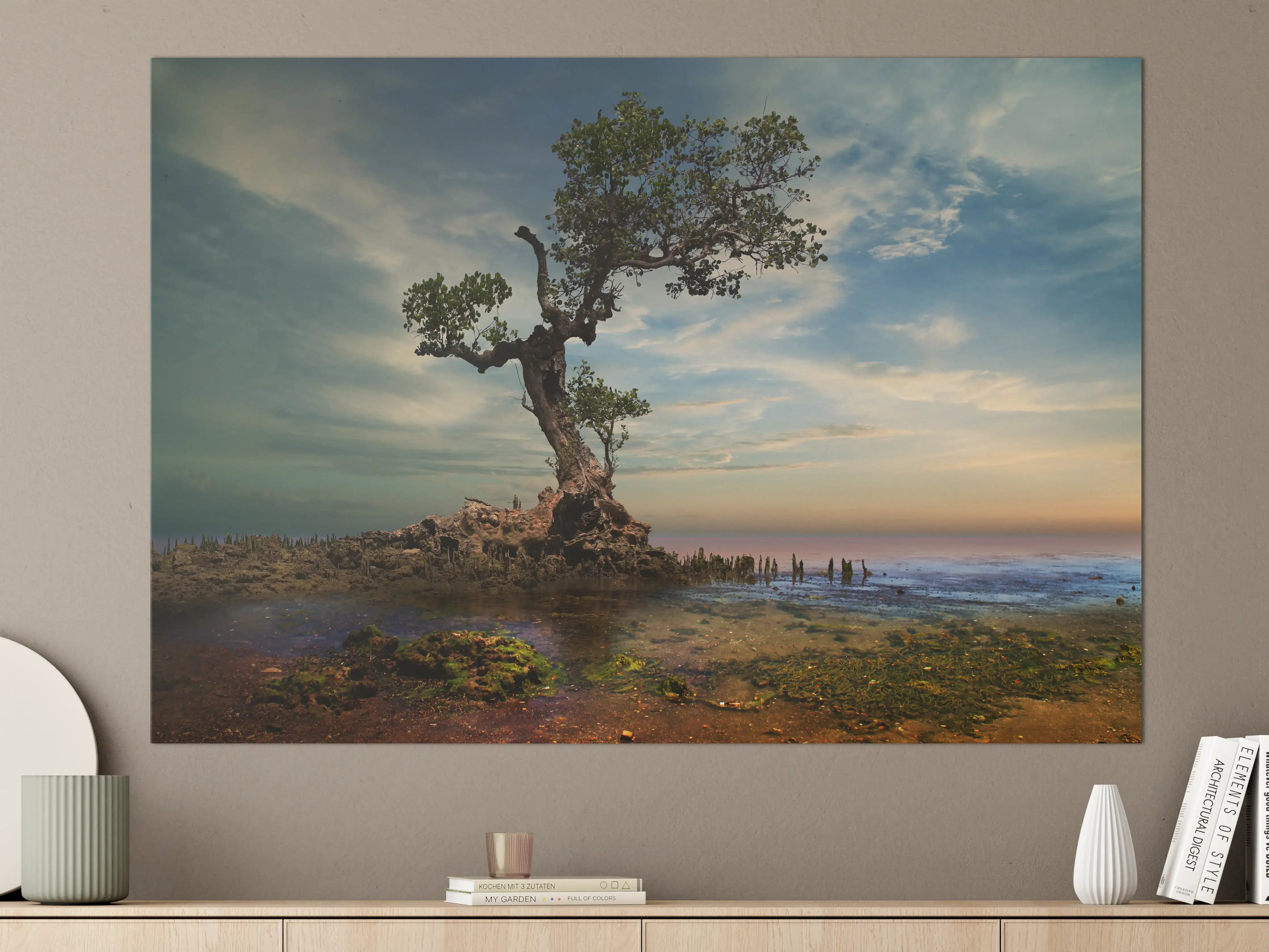 Große Wandbilder - Alter Baum am Strand