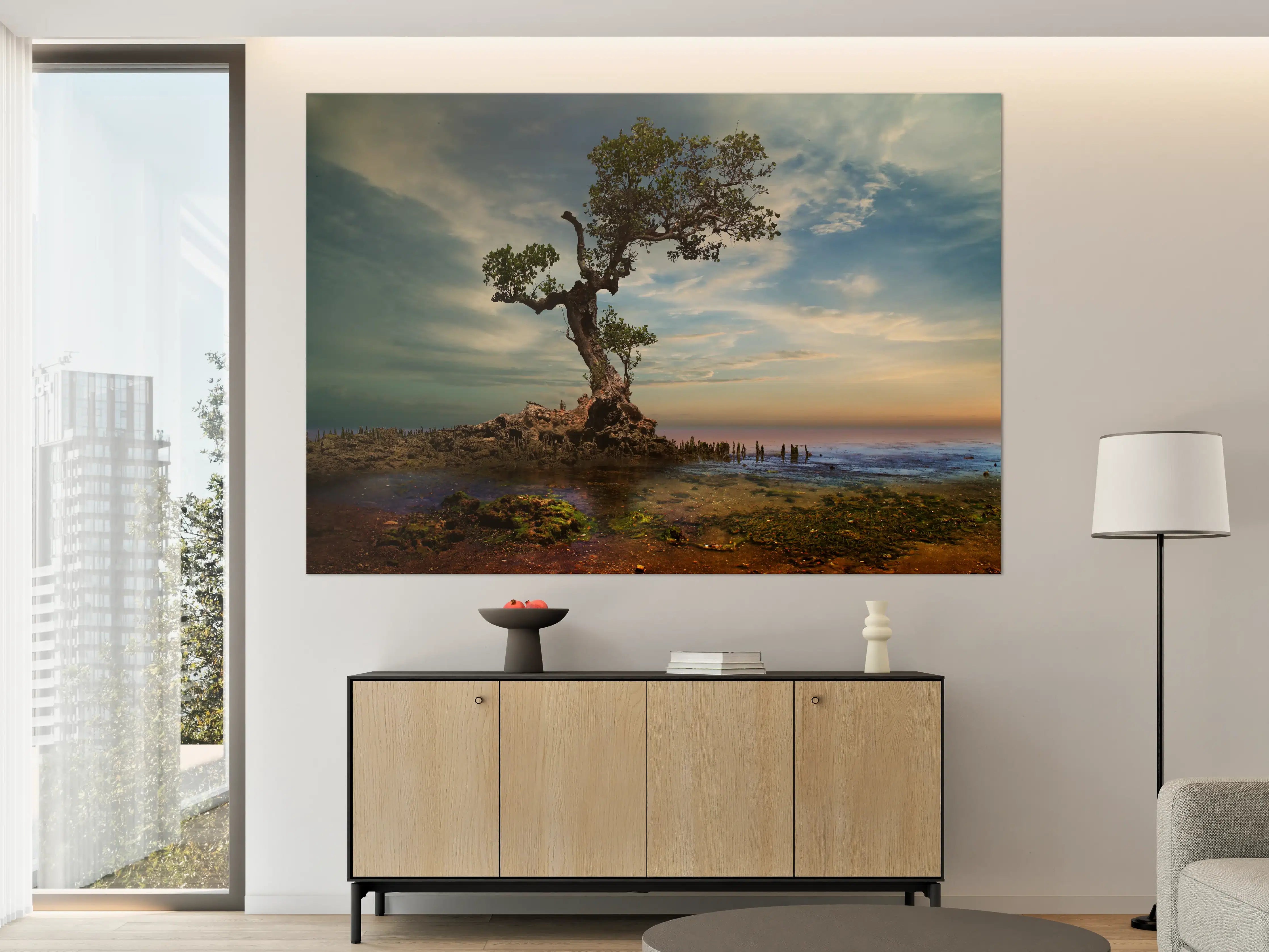 Große Wandbilder - Alter Baum am Strand