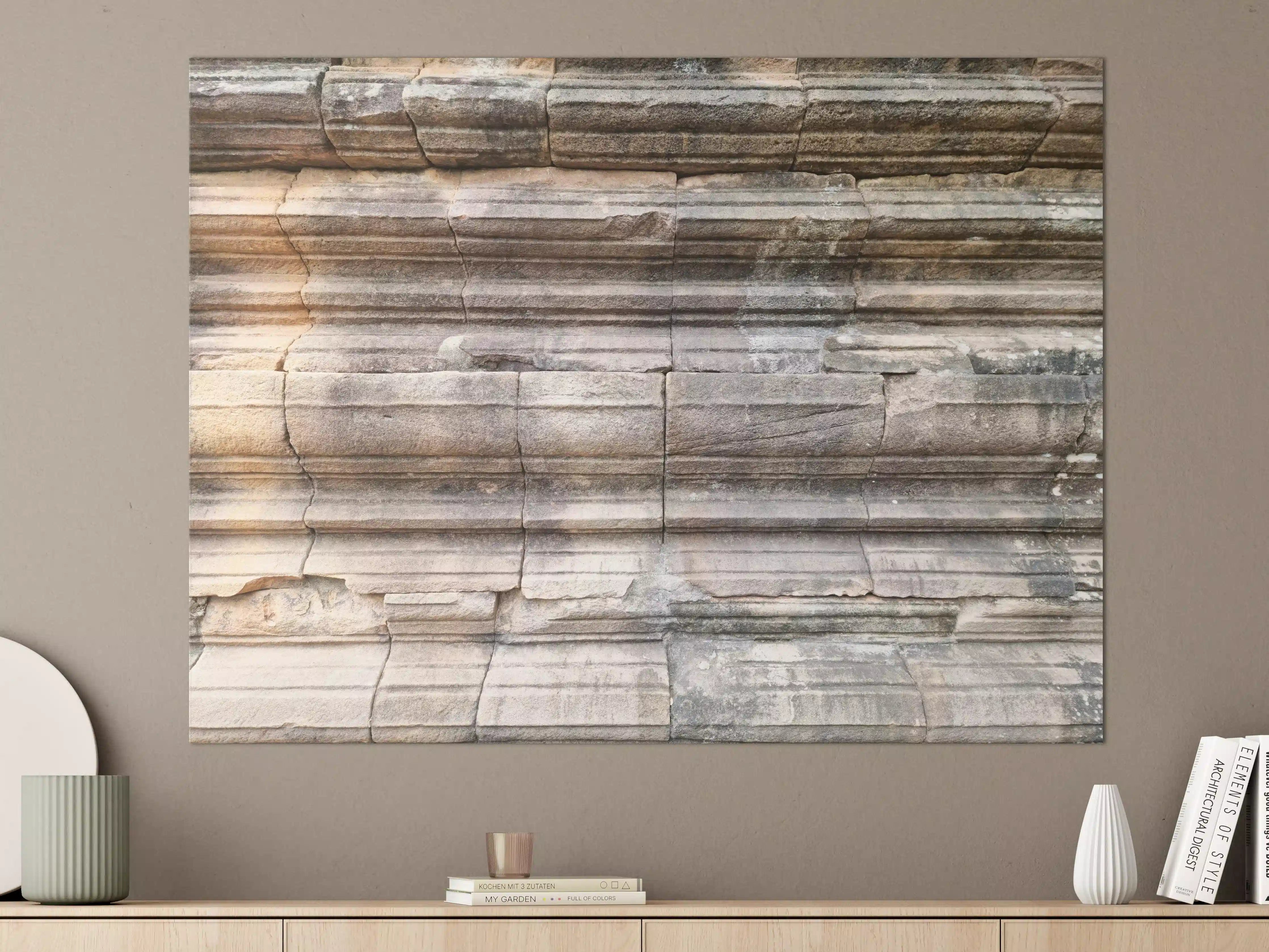 Große Wandbilder - Alter Steinziegel - Grunge
