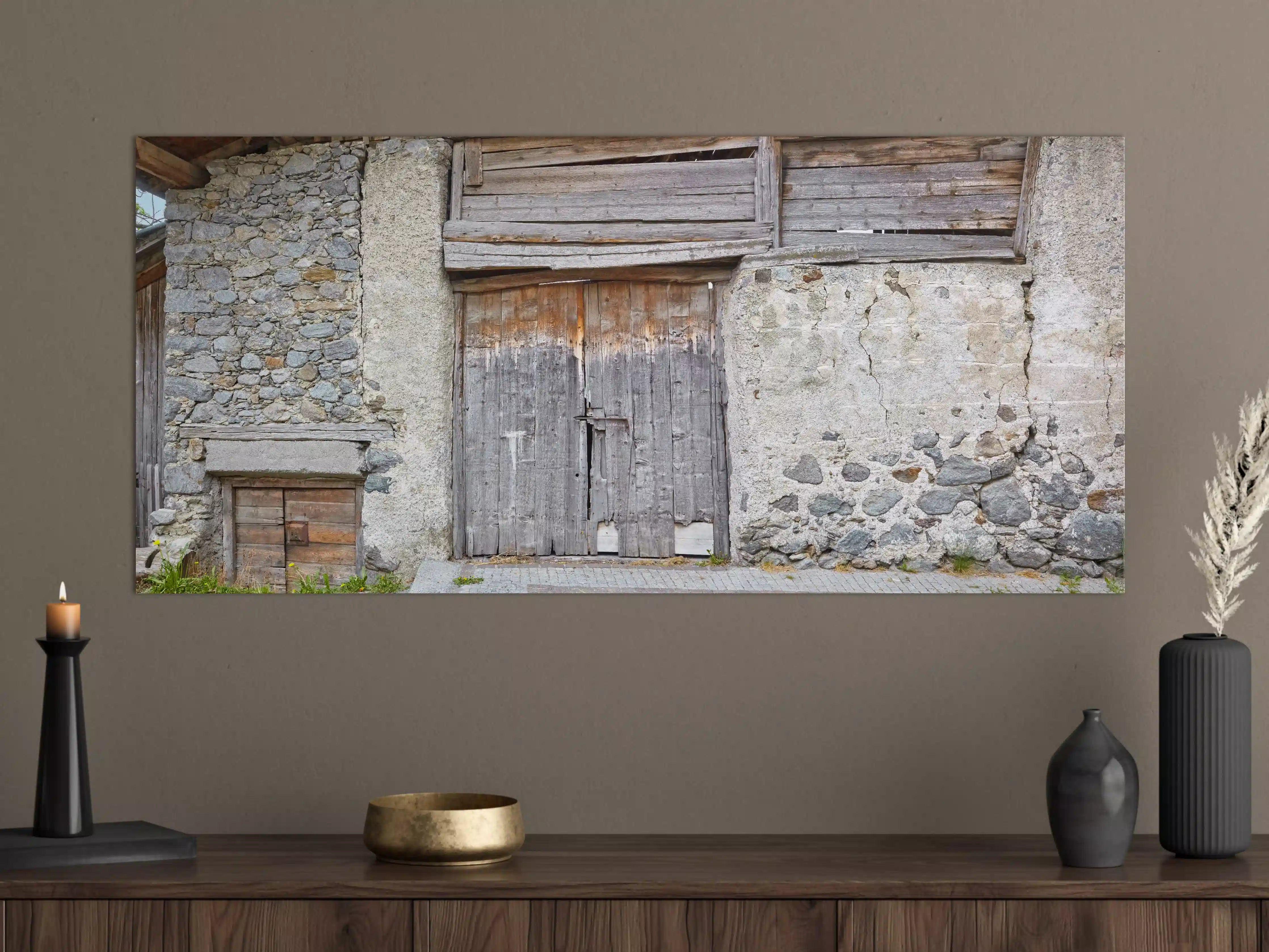 Große Wandbilder - Altmodisches Scheunentor, Südtirol